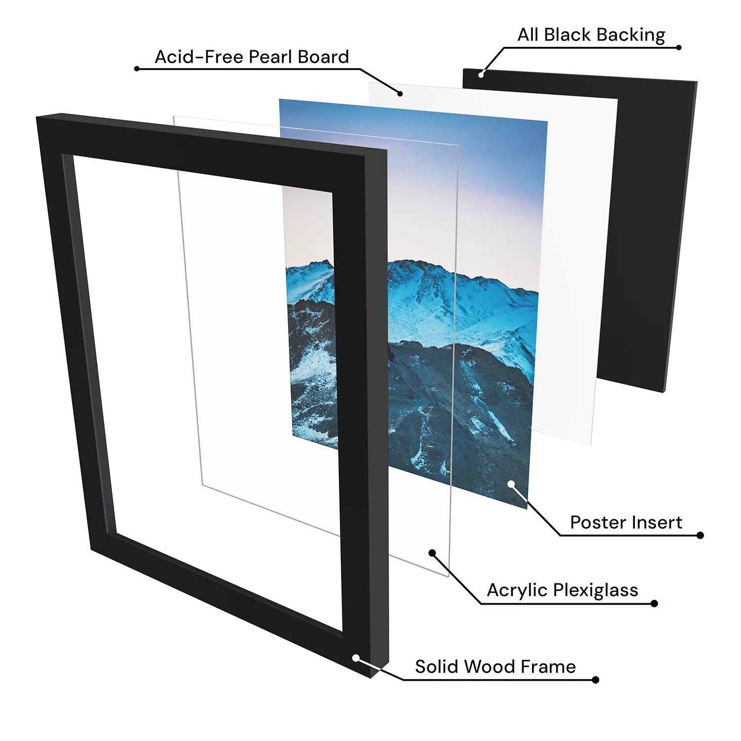 4x6 Marco Foto Madera Mate