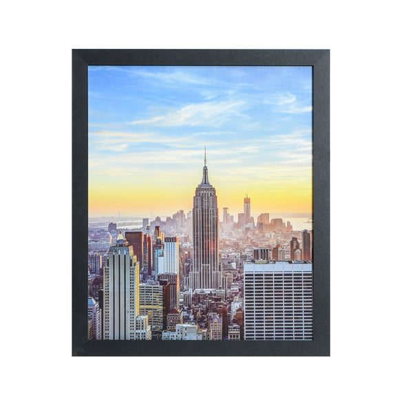 14x16 Black Modern Picture or Poster Frame, 1 inch Wide Border, Acrylic Front