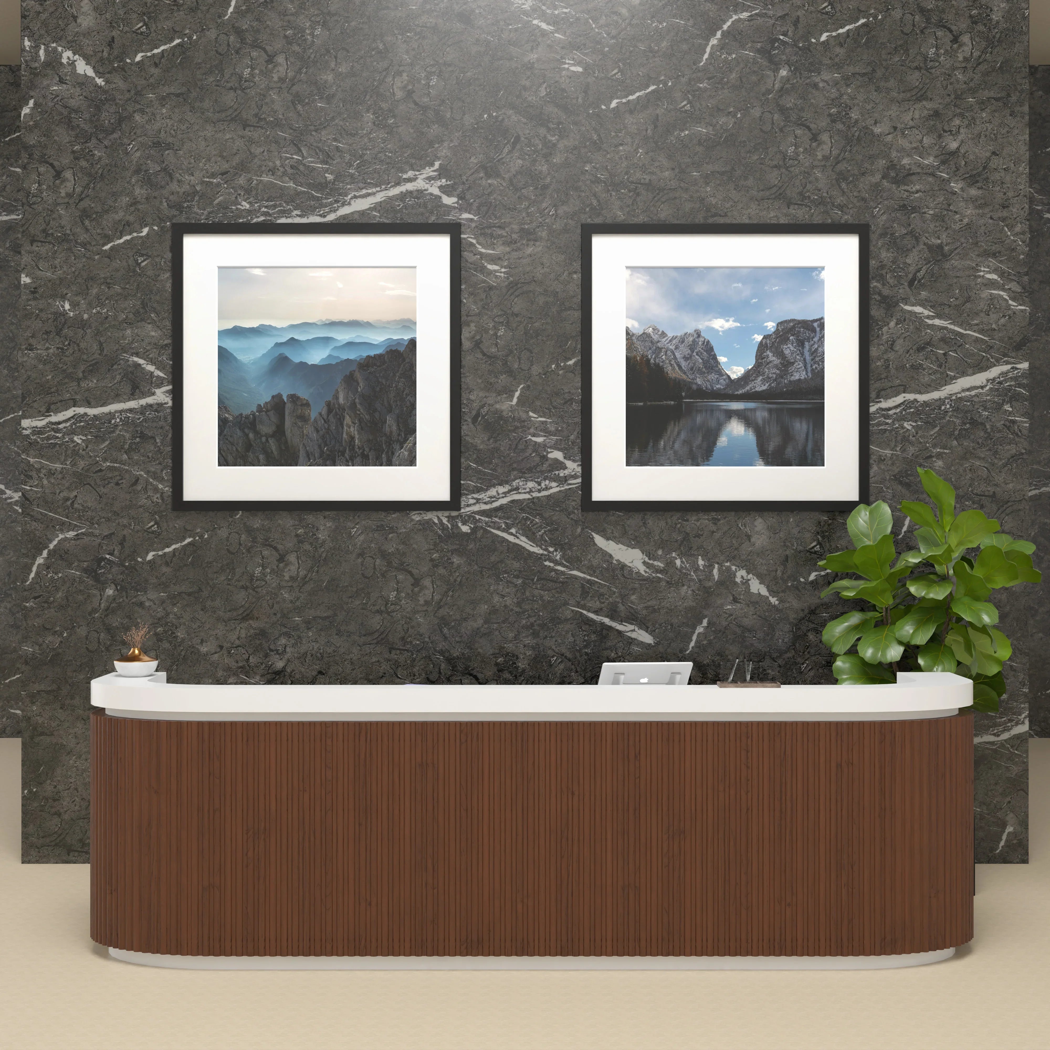 40x40 Marco Foto Madera Mate