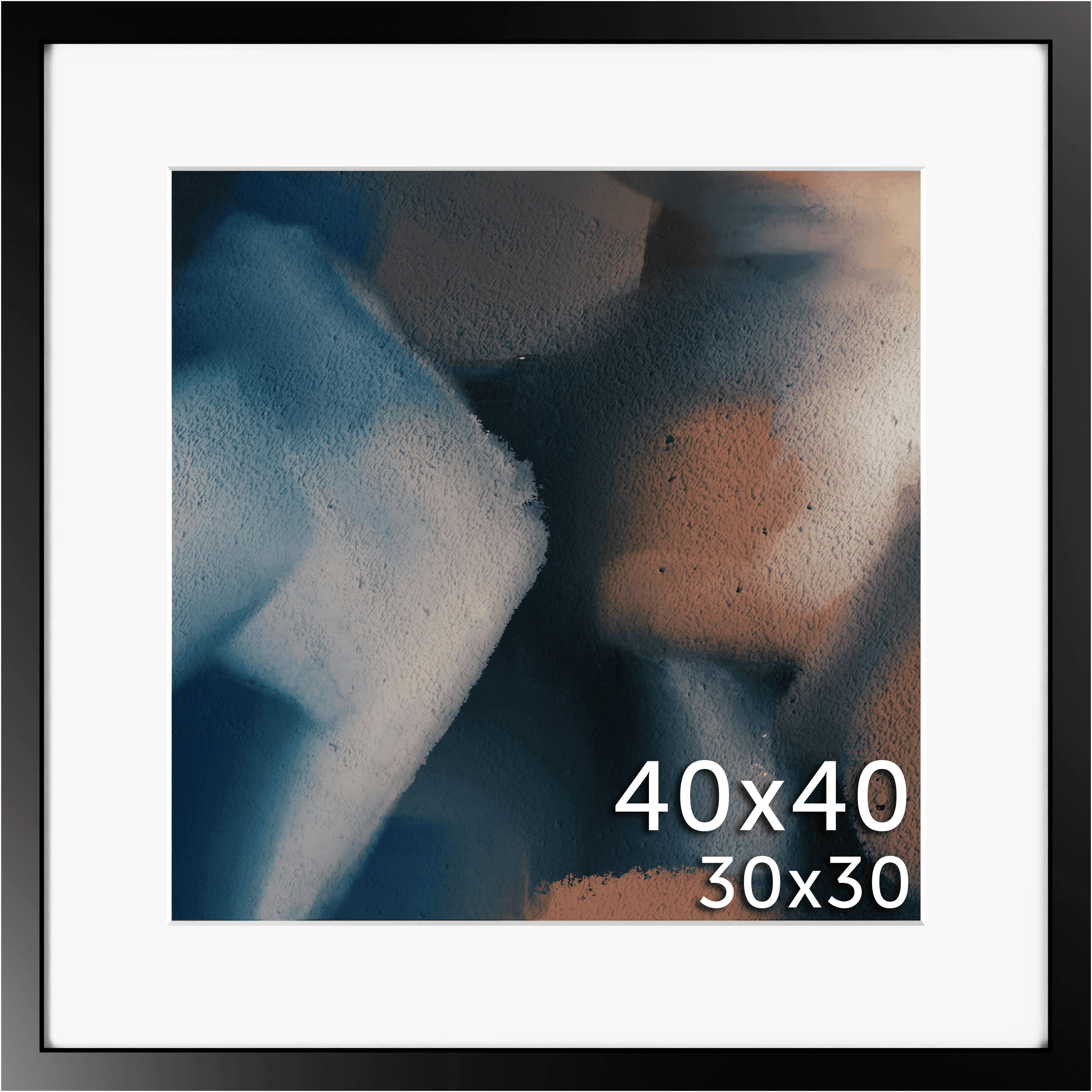 40x40 Matted Frame - Frame Amo