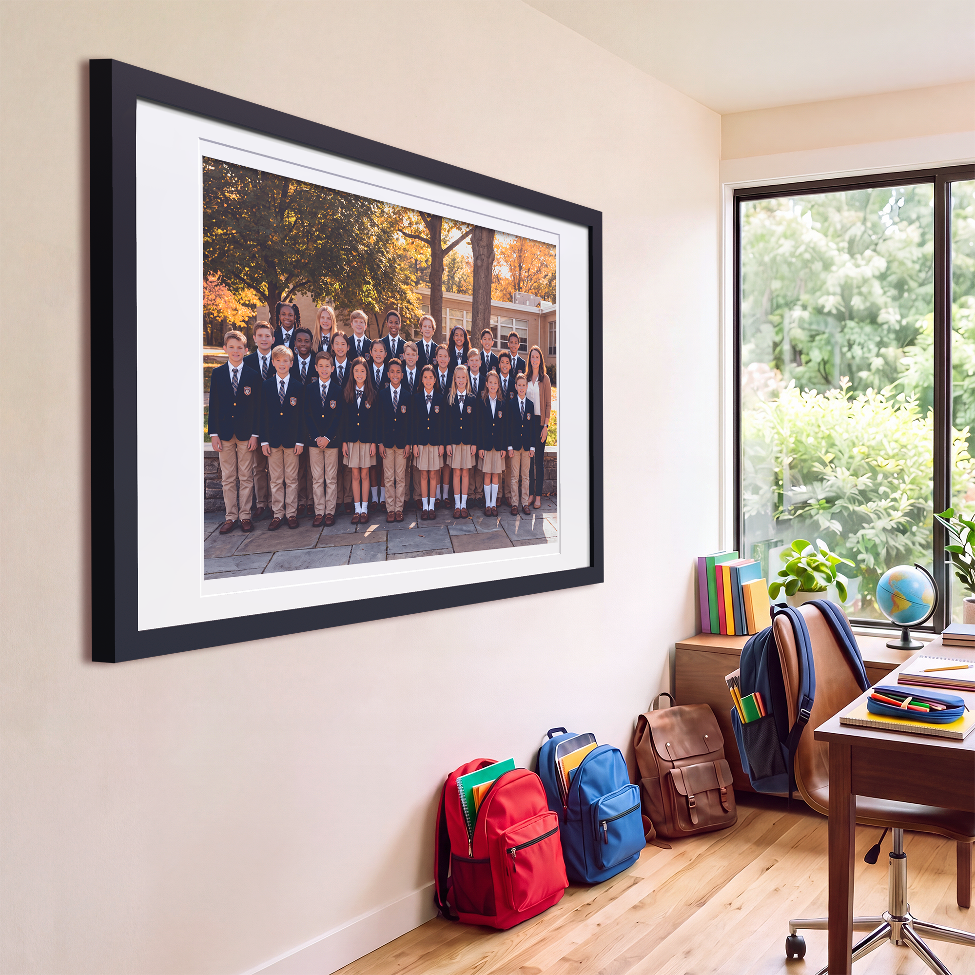 40x60 Wood Frame Double Matted to 36x48 and A0 - Acrylic