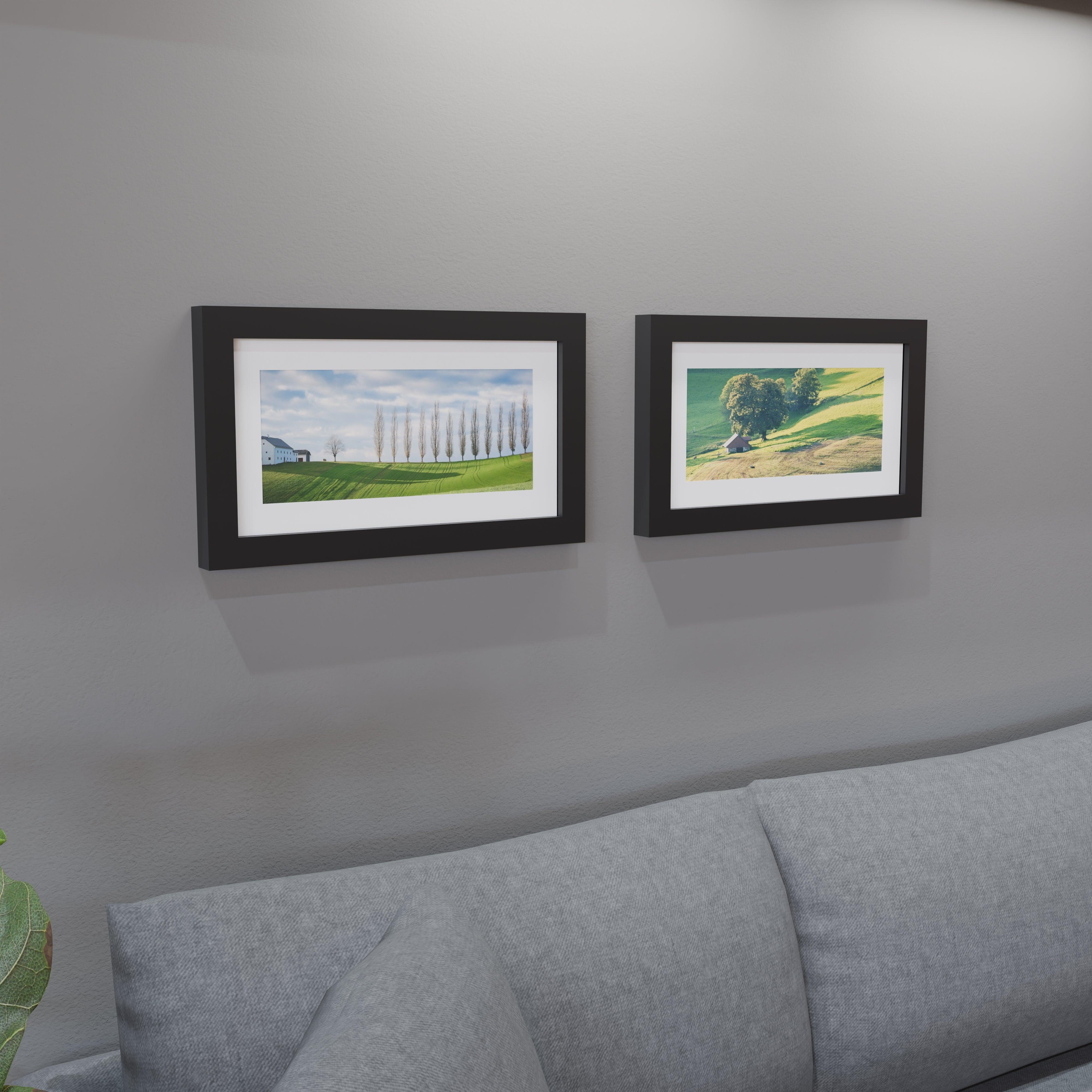 10x19 Matted Wood Frame - Signature Glass