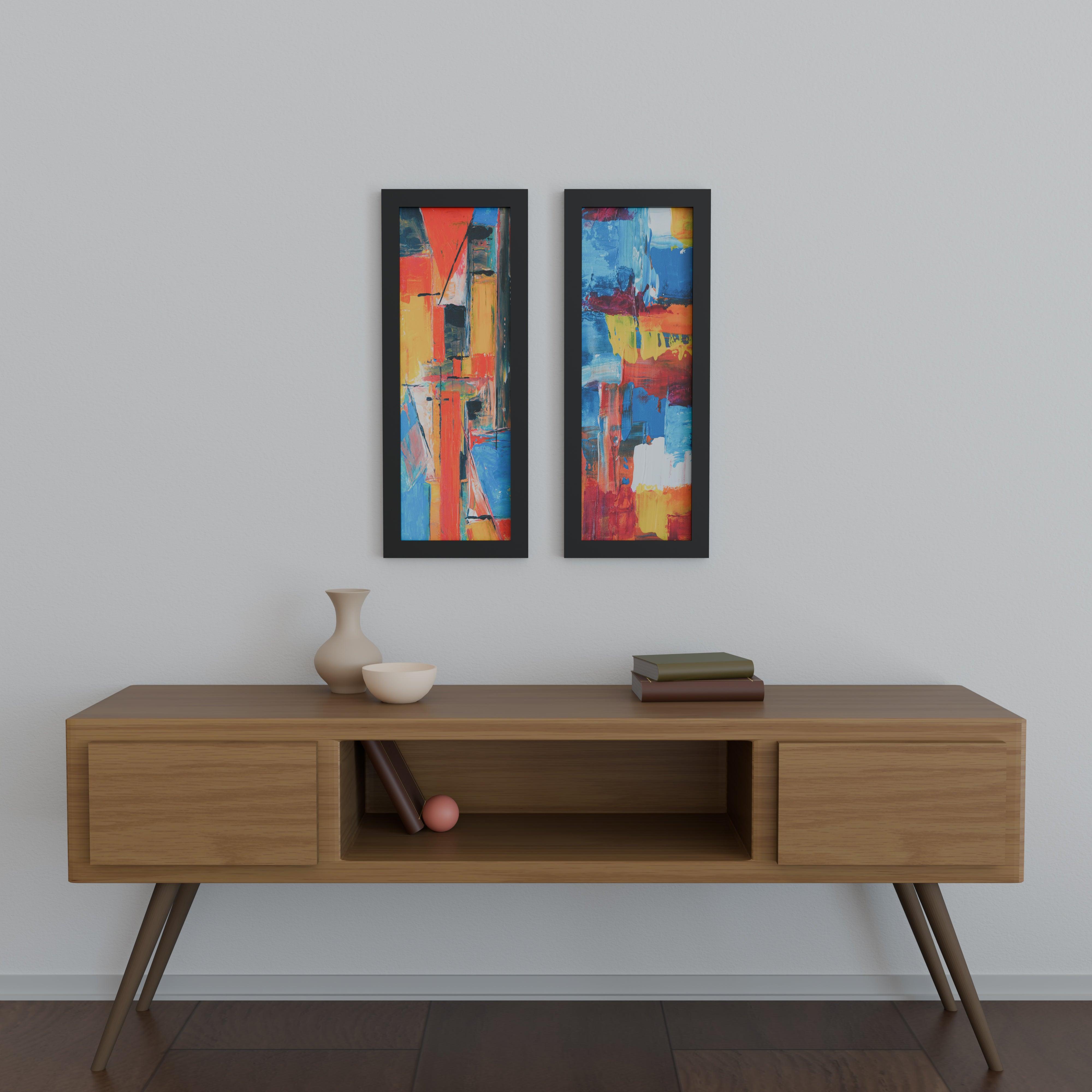 10x29 Matted Wood Frame - Signature Glass