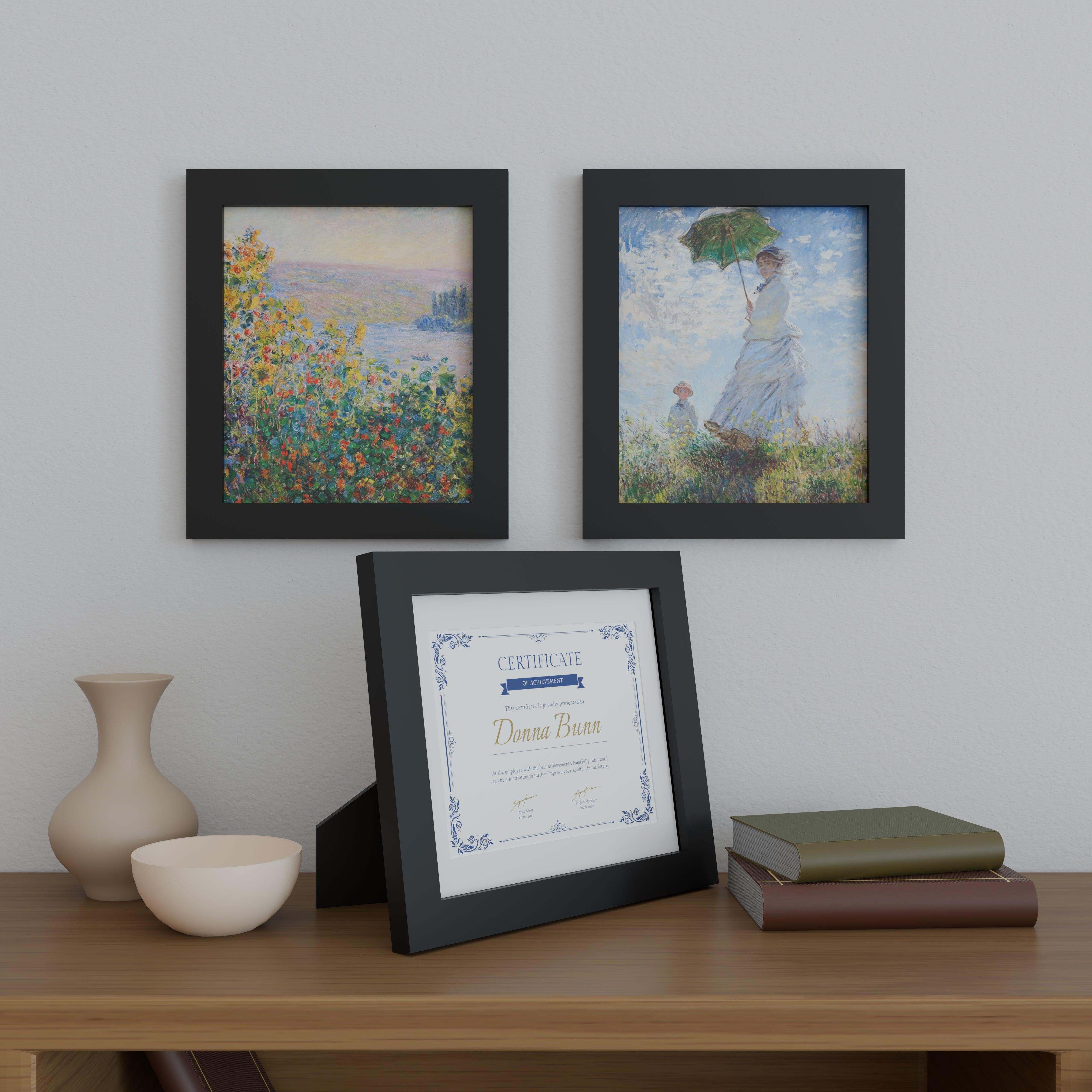 11x13 Matted Wood Frame - Signature Glass