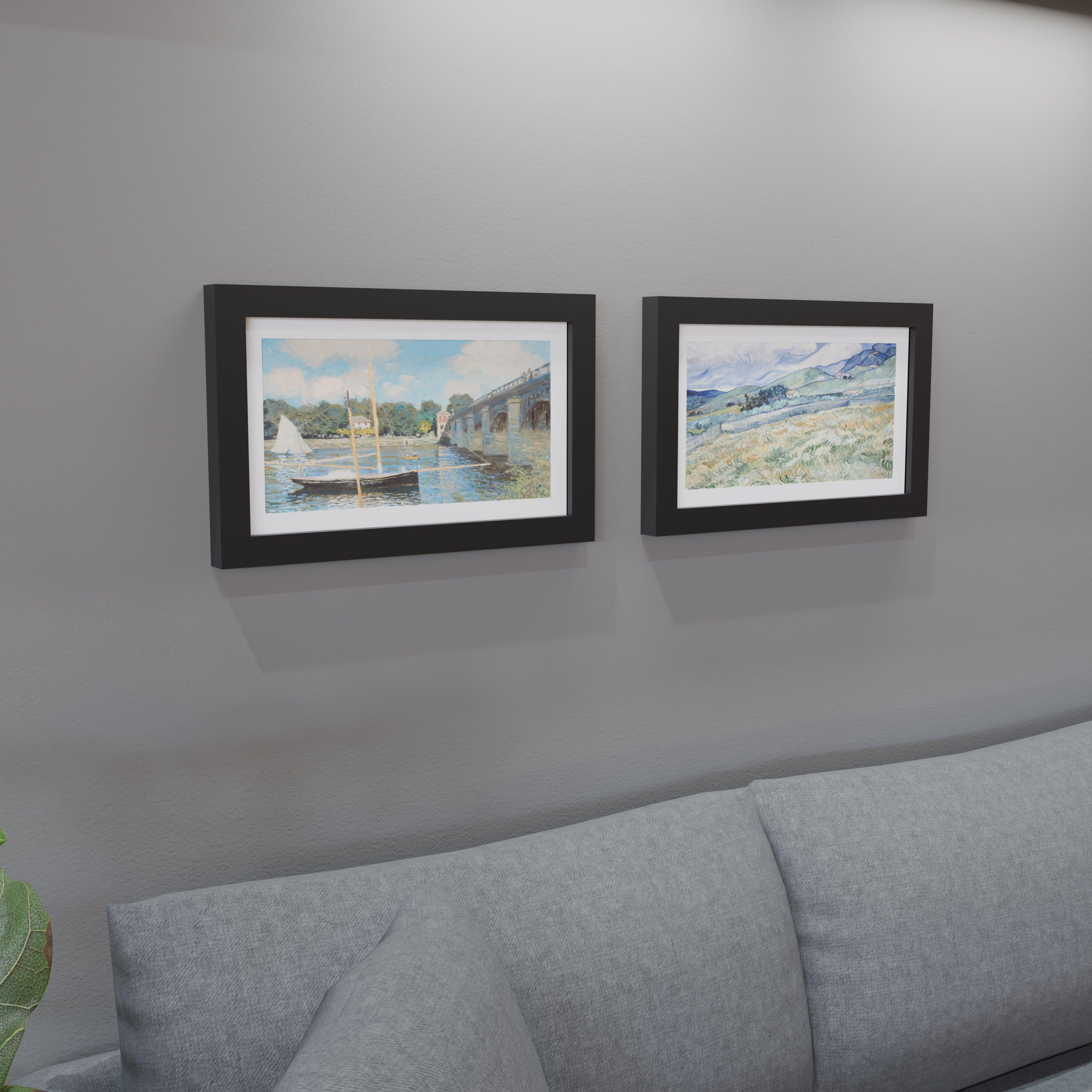 11x19 Matted Wood Frame - Signature Glass