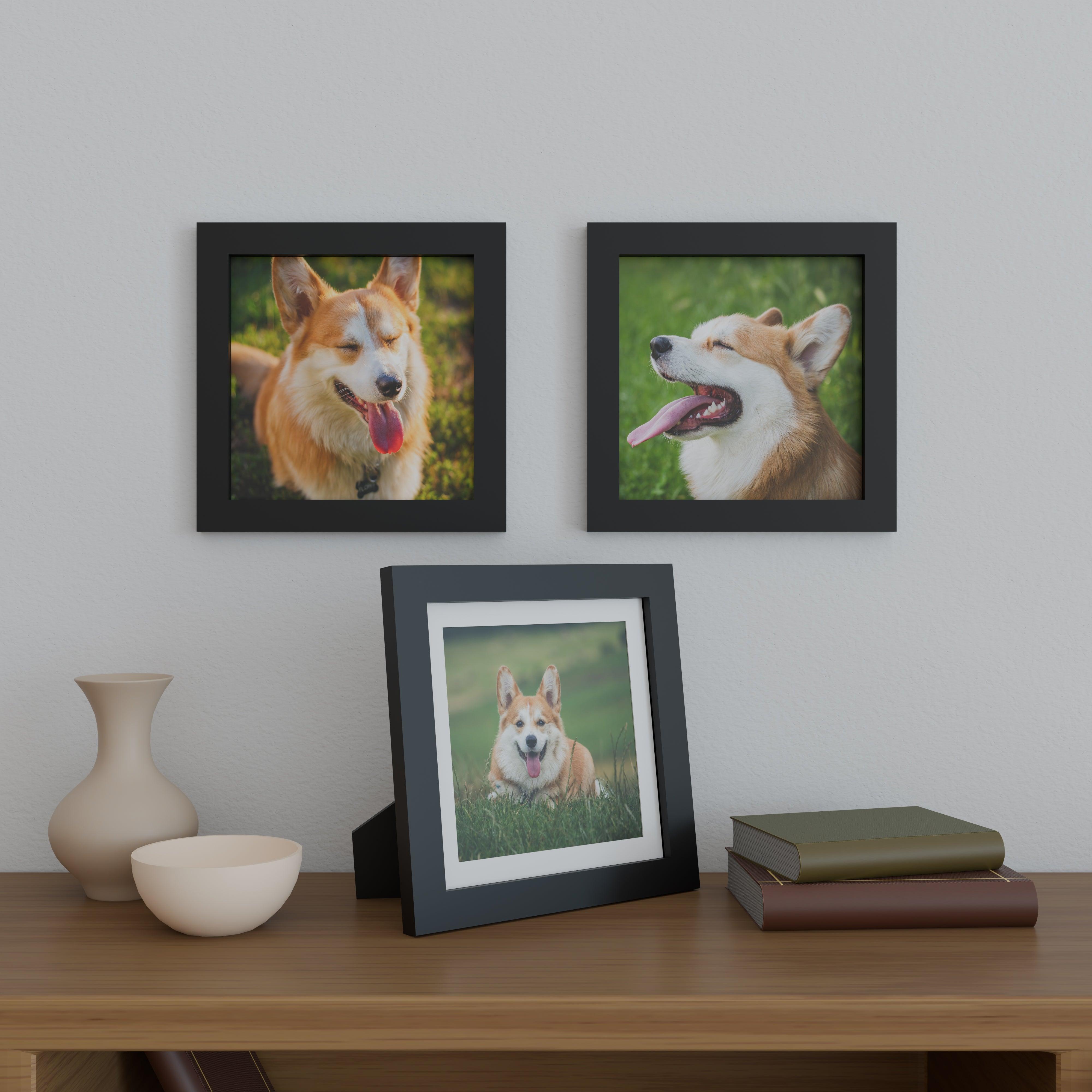 12x12 Wood Frame Matted to 10x10 - Glass