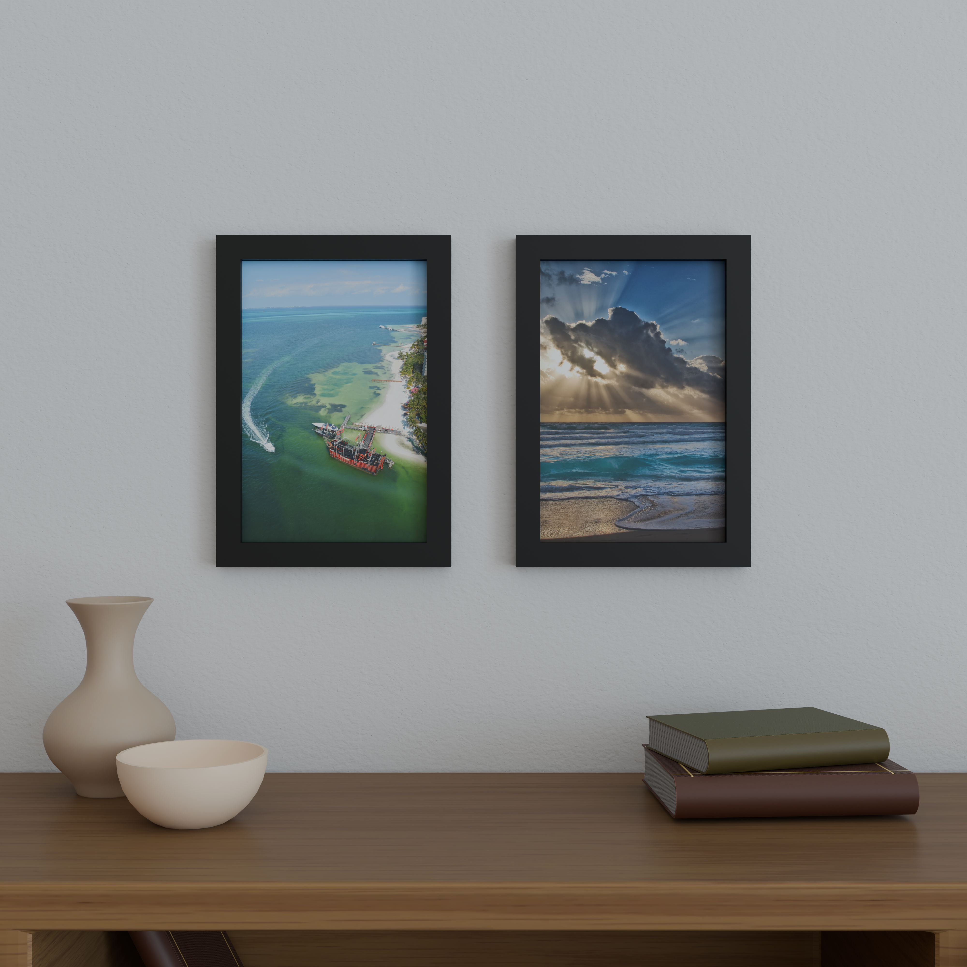 12x18 Marco Foto Madera Mate