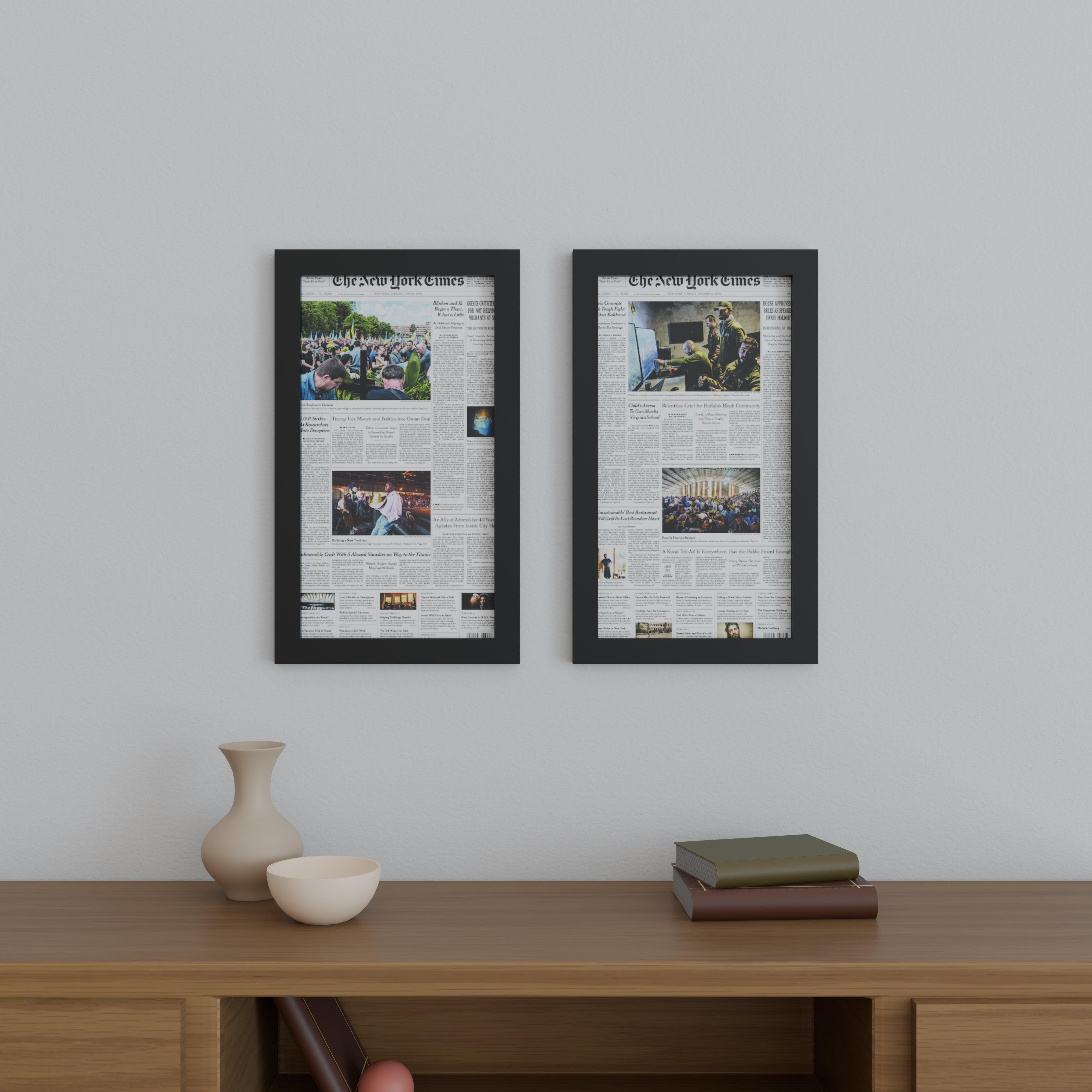 12x22 Matted Wood Frame - Signature Glass