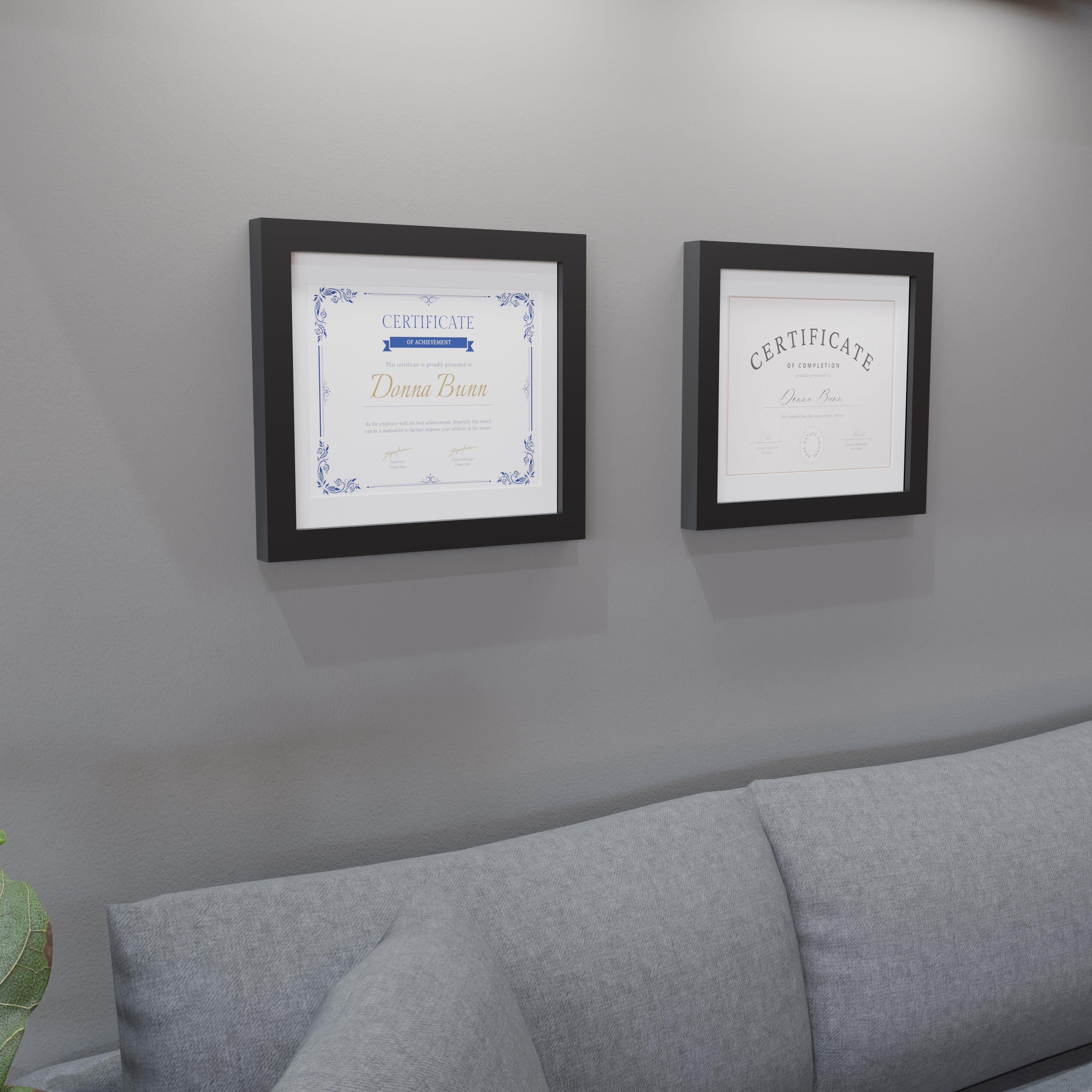 14x16 Matted Wood Frame - Signature Glass