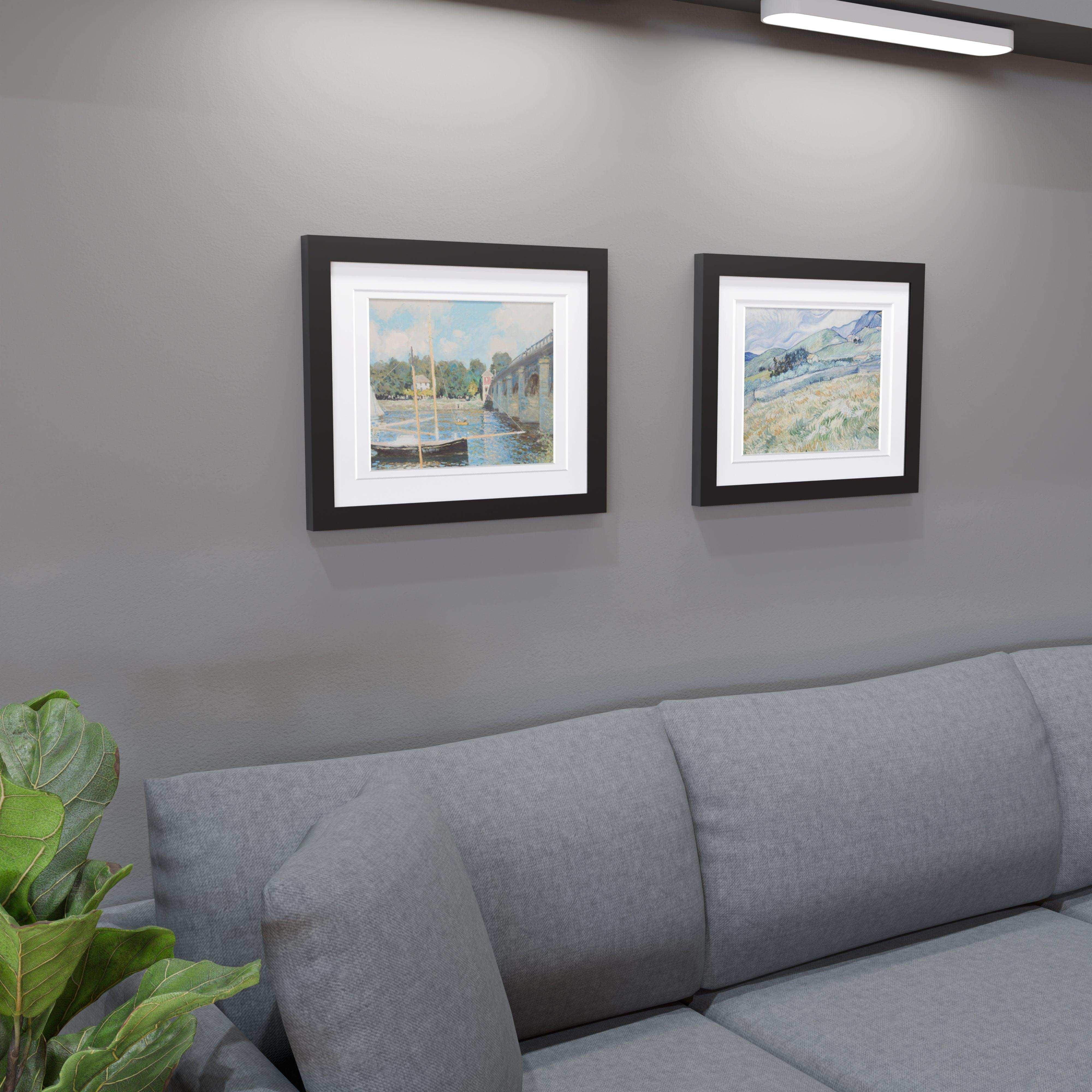 16x20 Frame with Double Mat for 11×14 Certificate - Glass and Wood