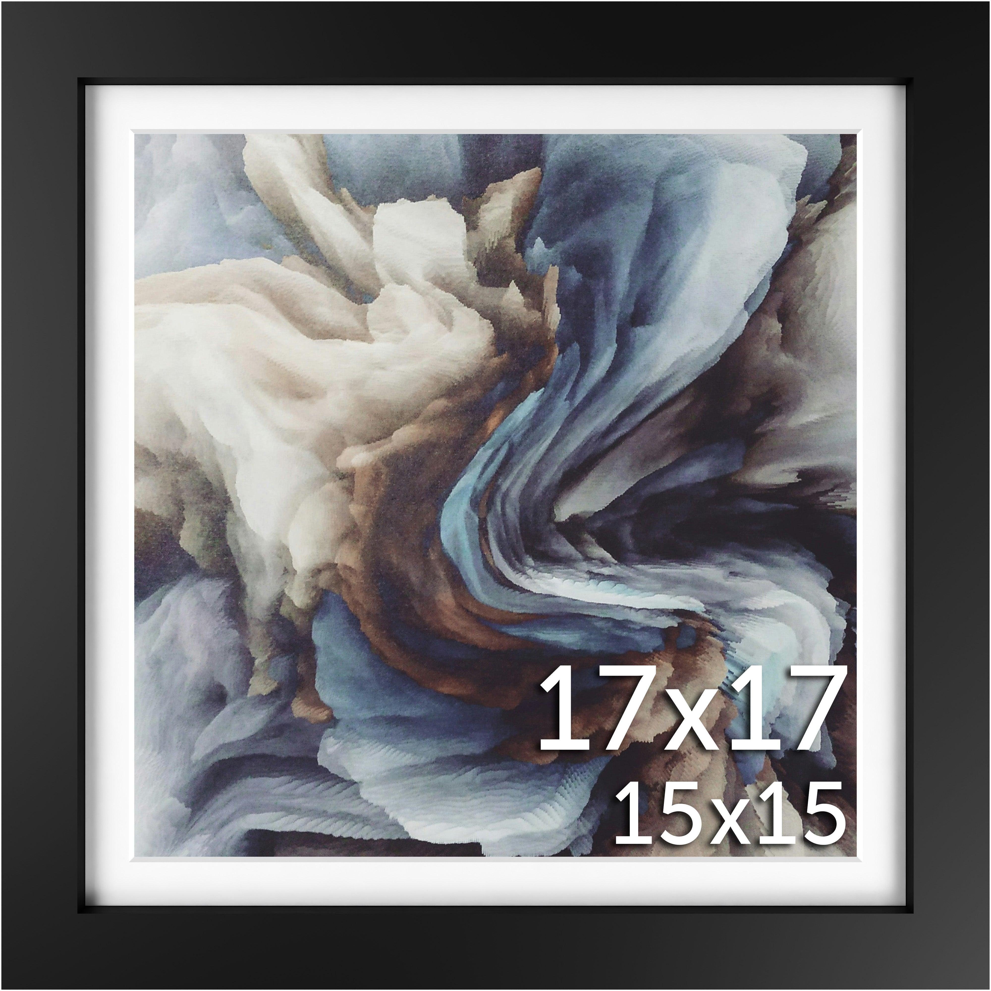17x17 Marco Foto Madera Mate