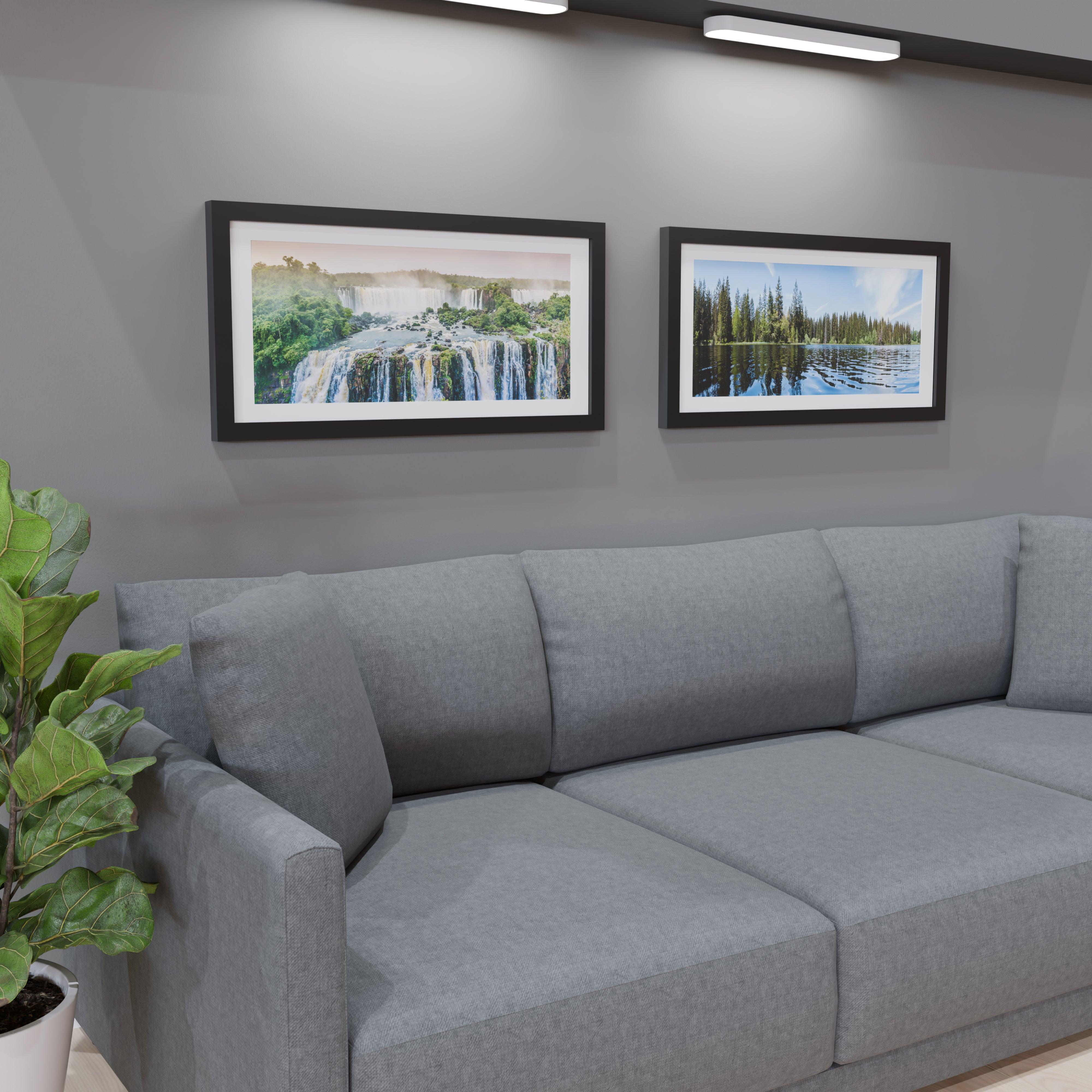 17x36 Marco Foto Madera Mate