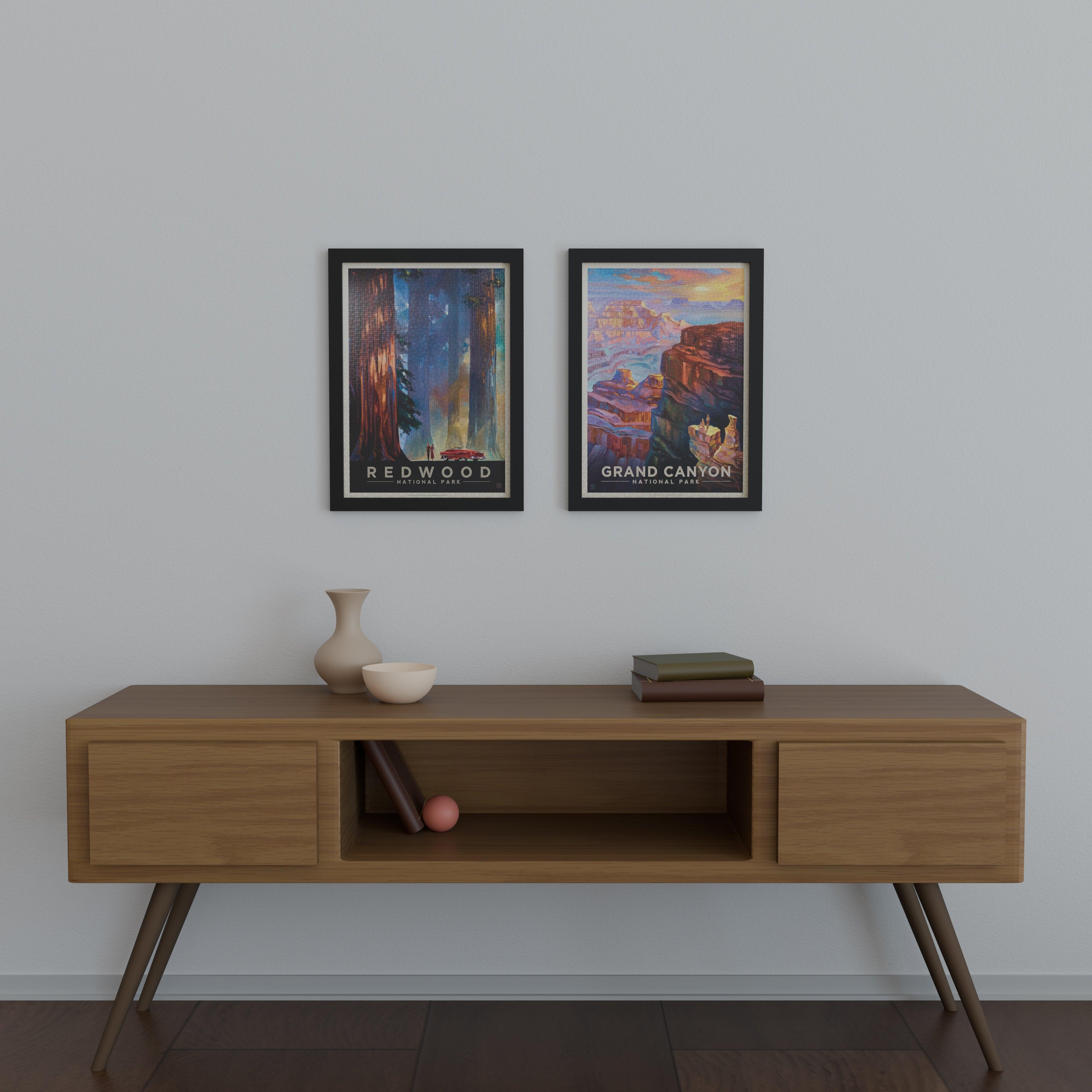 19.25x26.75 Matted Wood Frame - Signature Glass