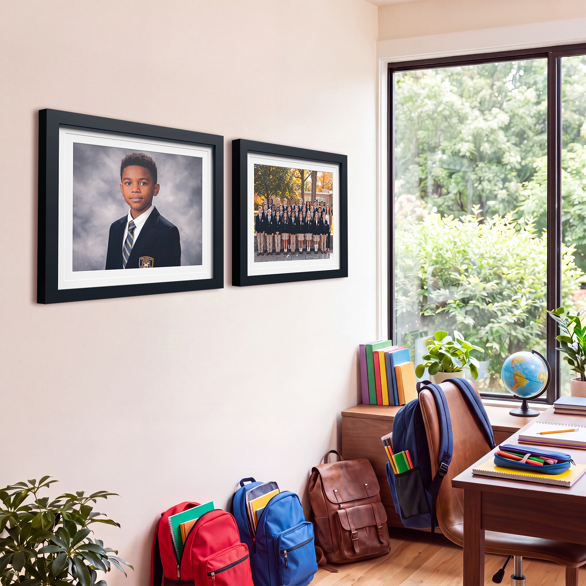 20x24 Wood Frame Double Matted to 18x22 and 16x20 - Glass