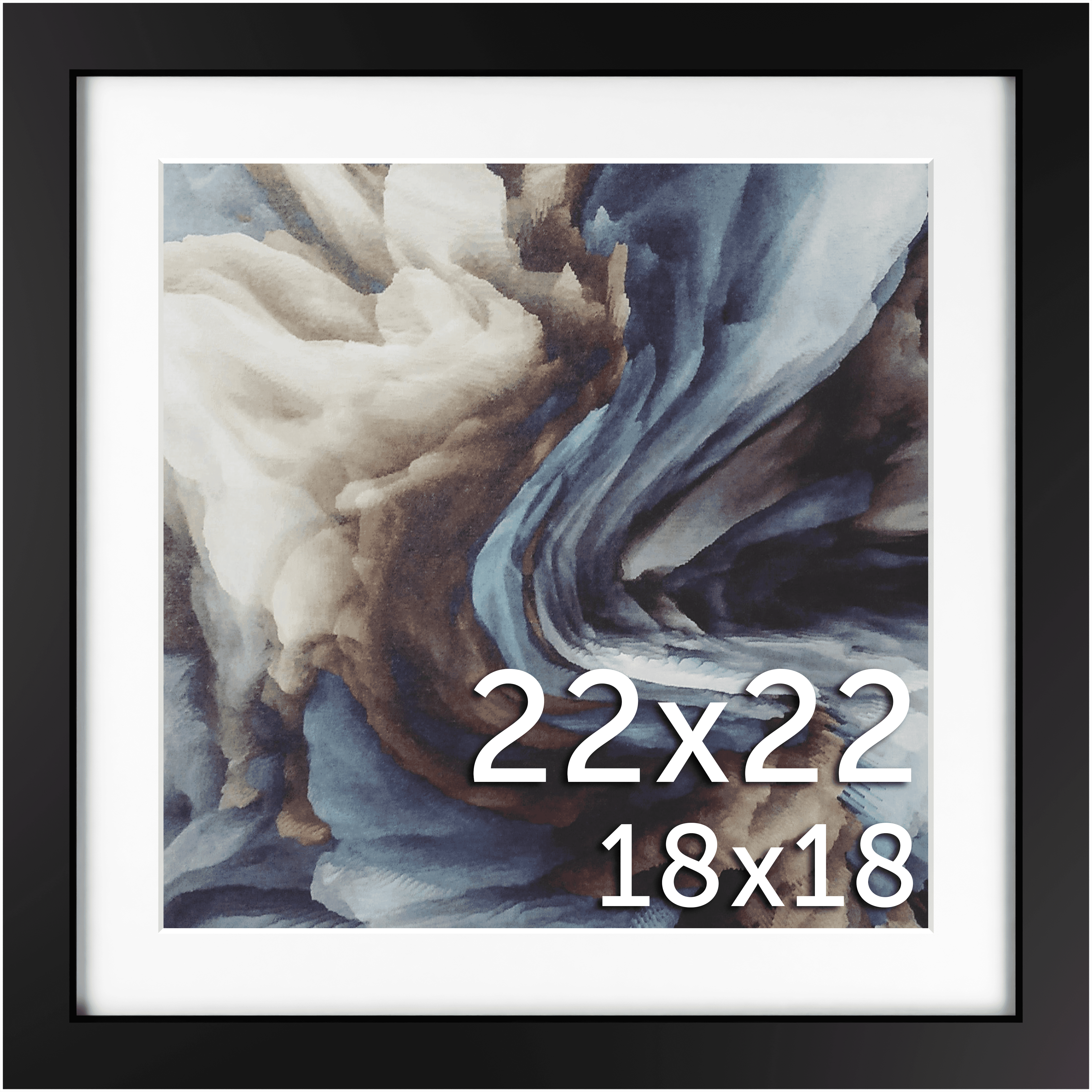 22x22 Matted Frame - Frame Amo