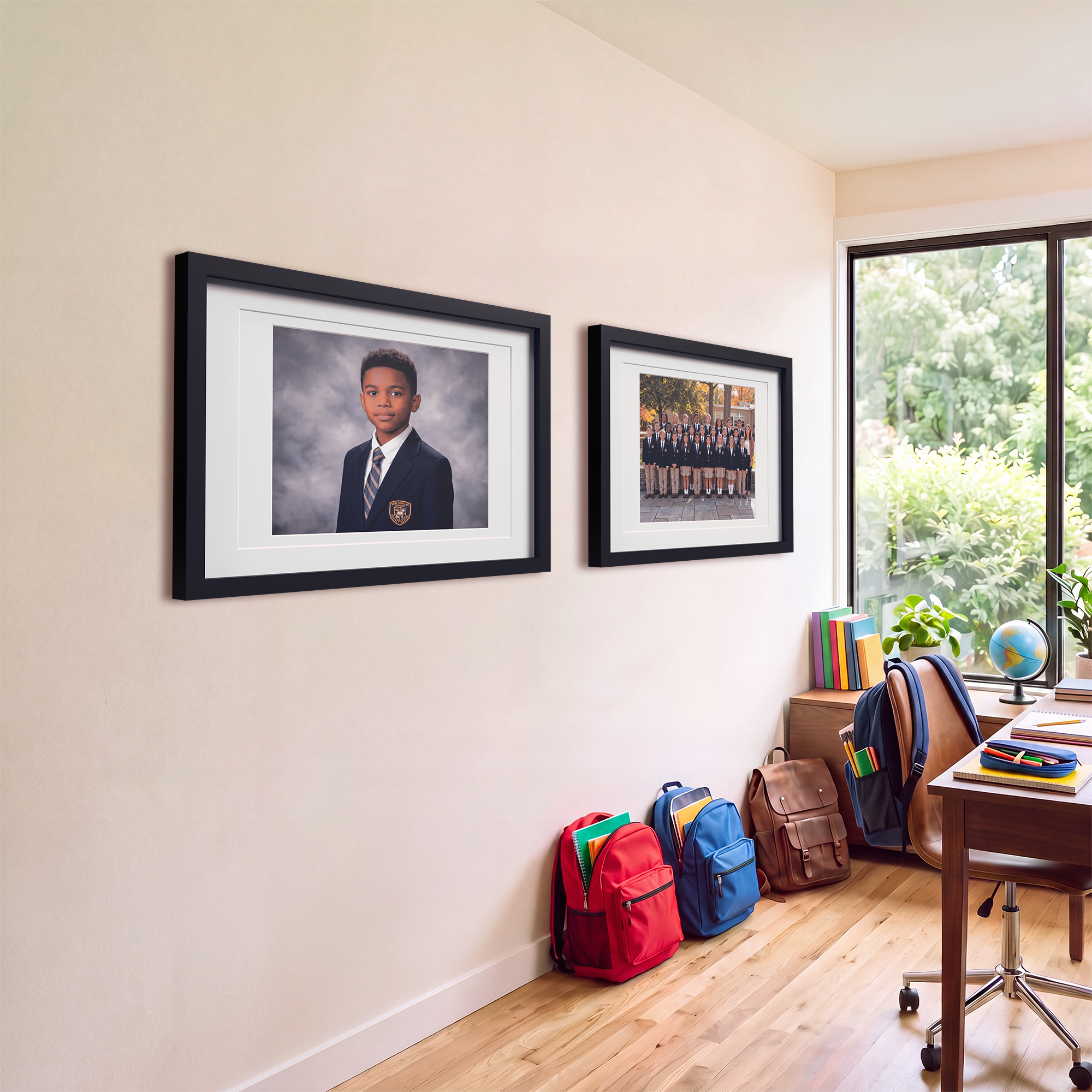 24x36 Wood Frame Double Matted to 20x30 and 18x24 - Glass