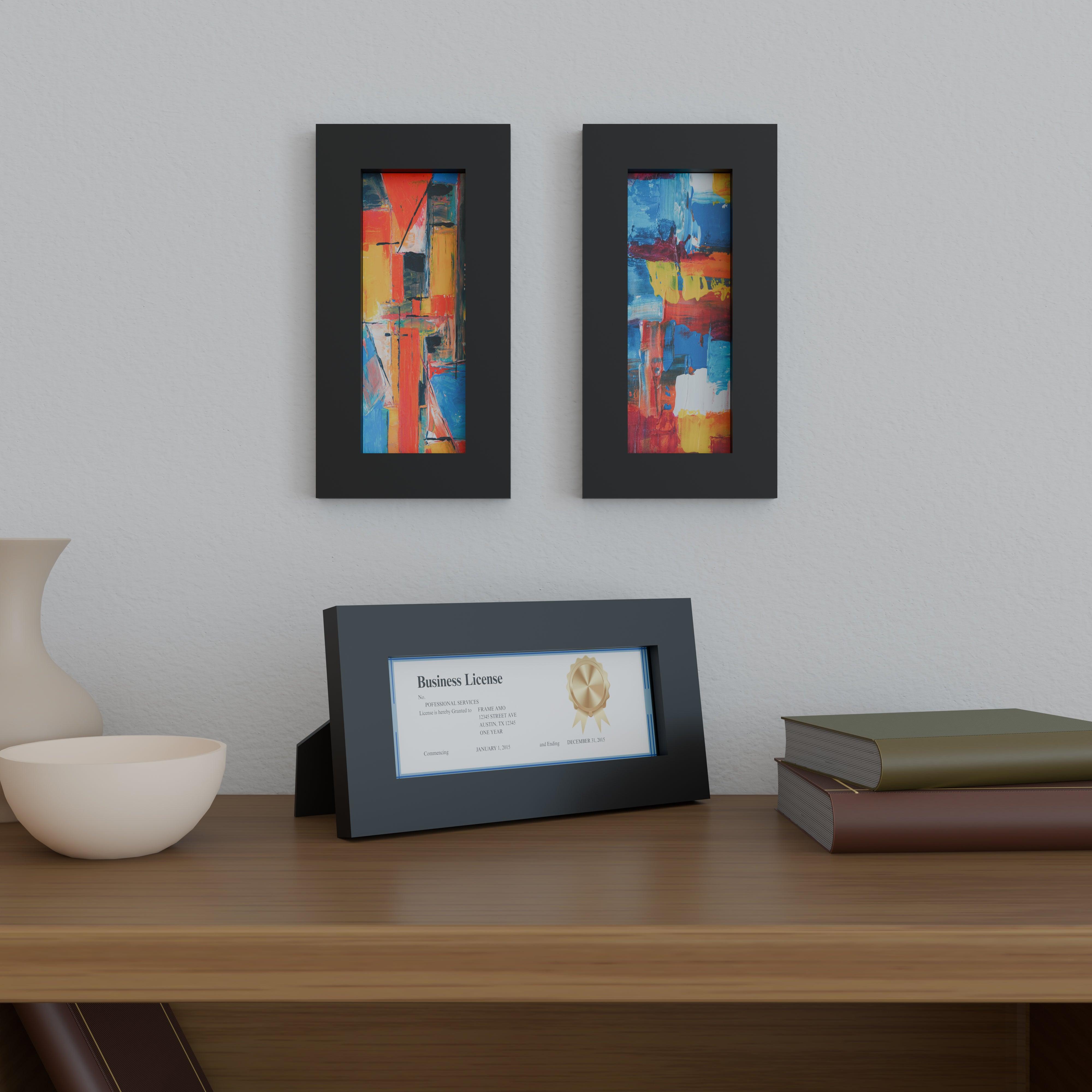 4x10 Matted Wood Frame - Signature Glass