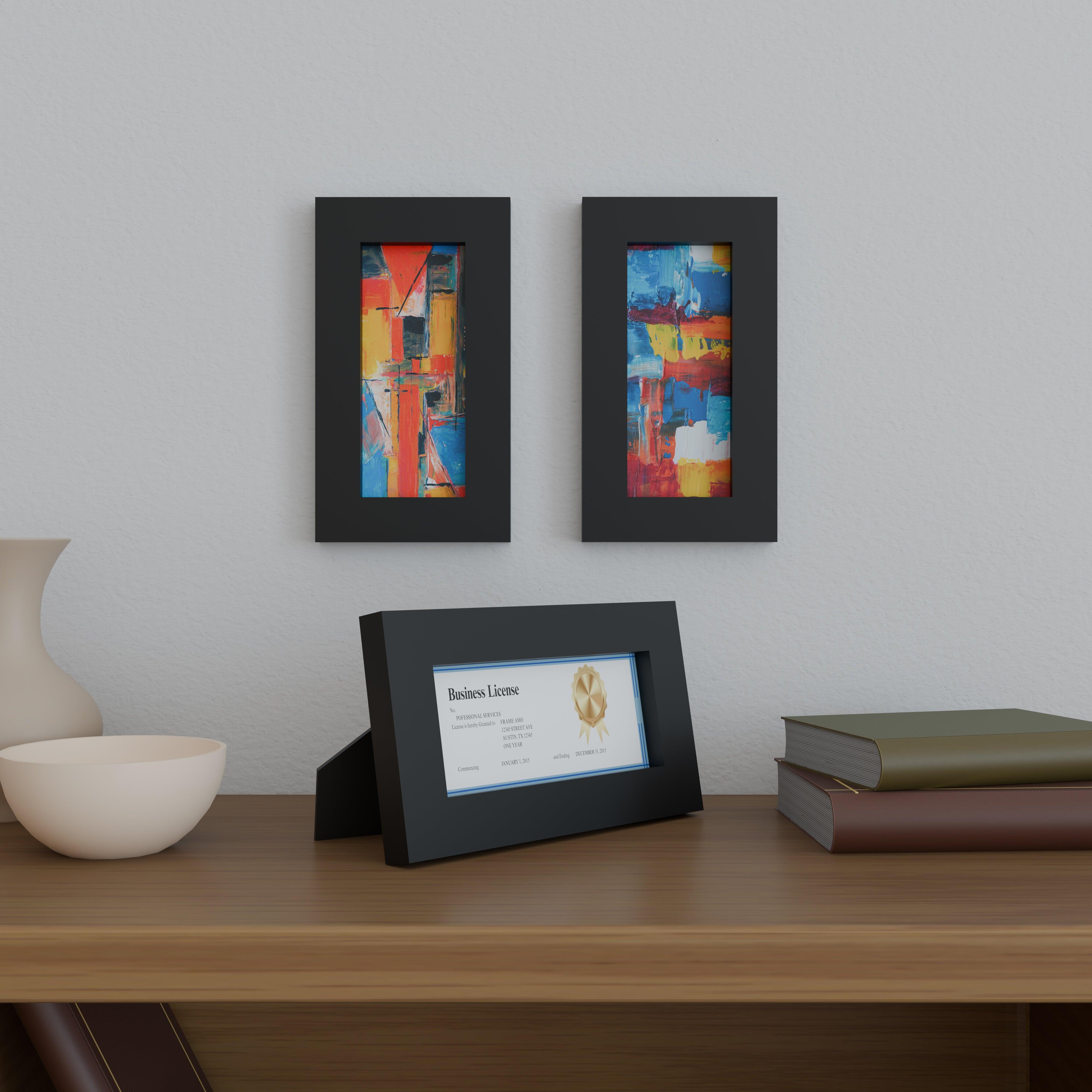 4x9 Matted Wood Frame - Signature Glass