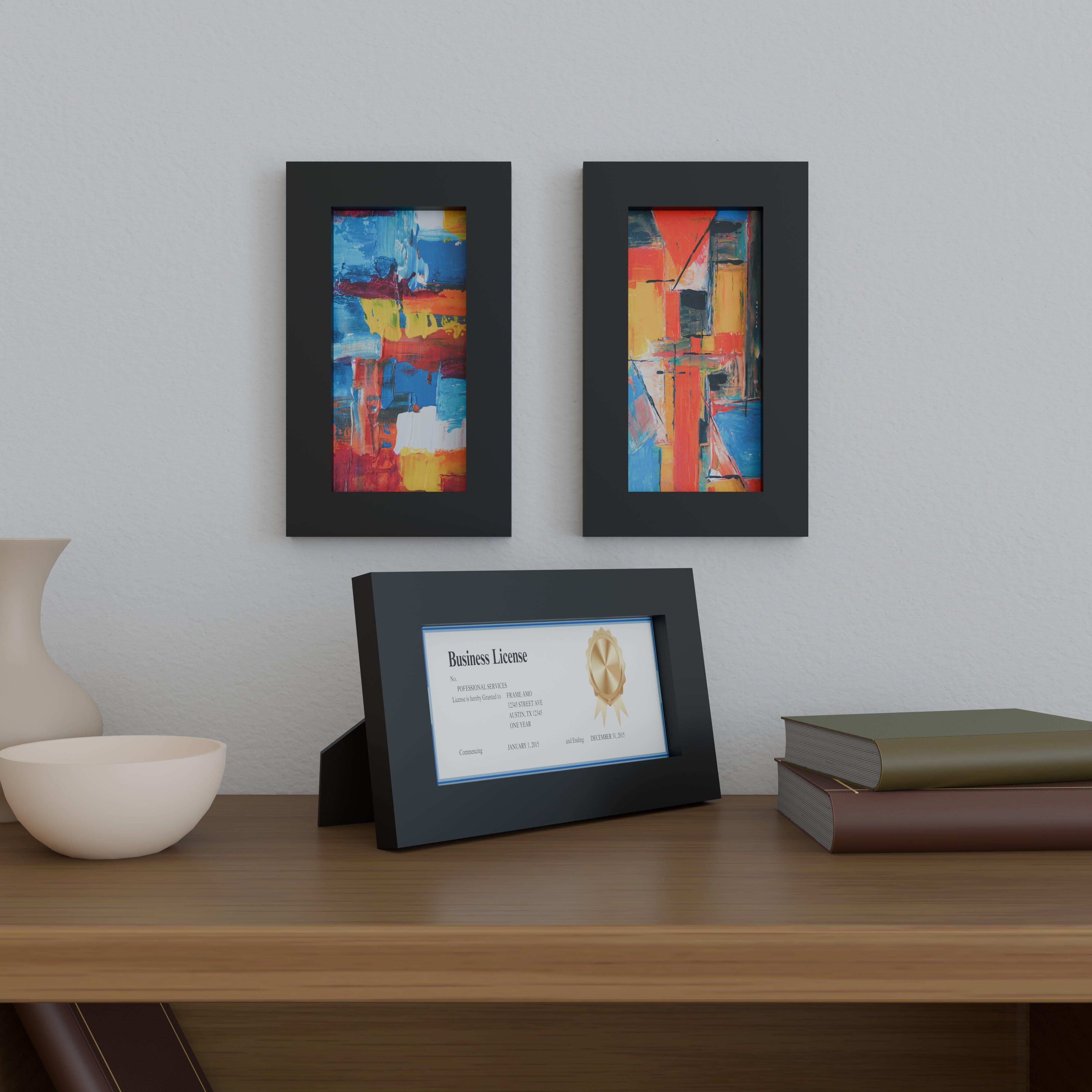 5x10 Matted Wood Frame - Signature Glass