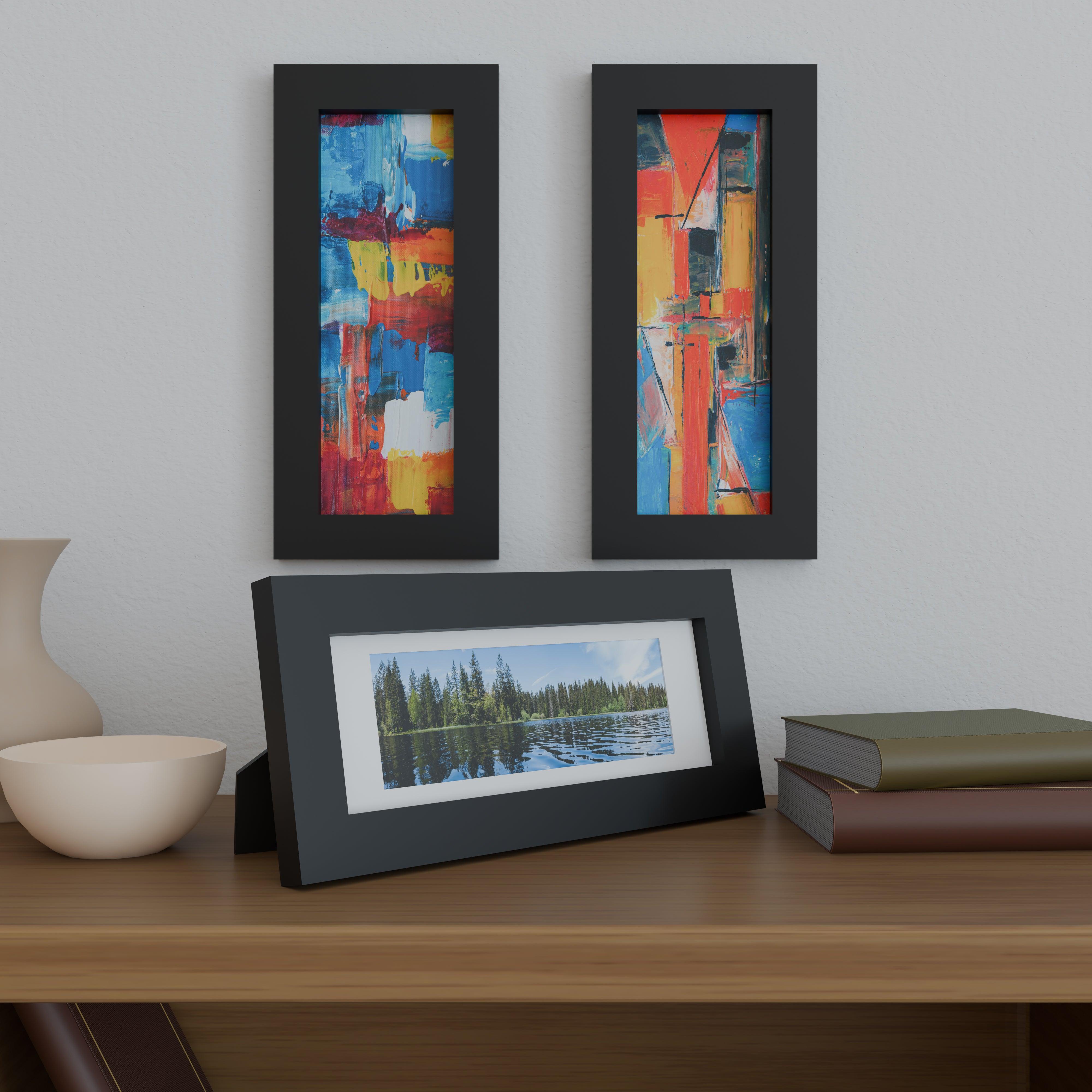 5x14 Matted Wood Frame - Signature Glass