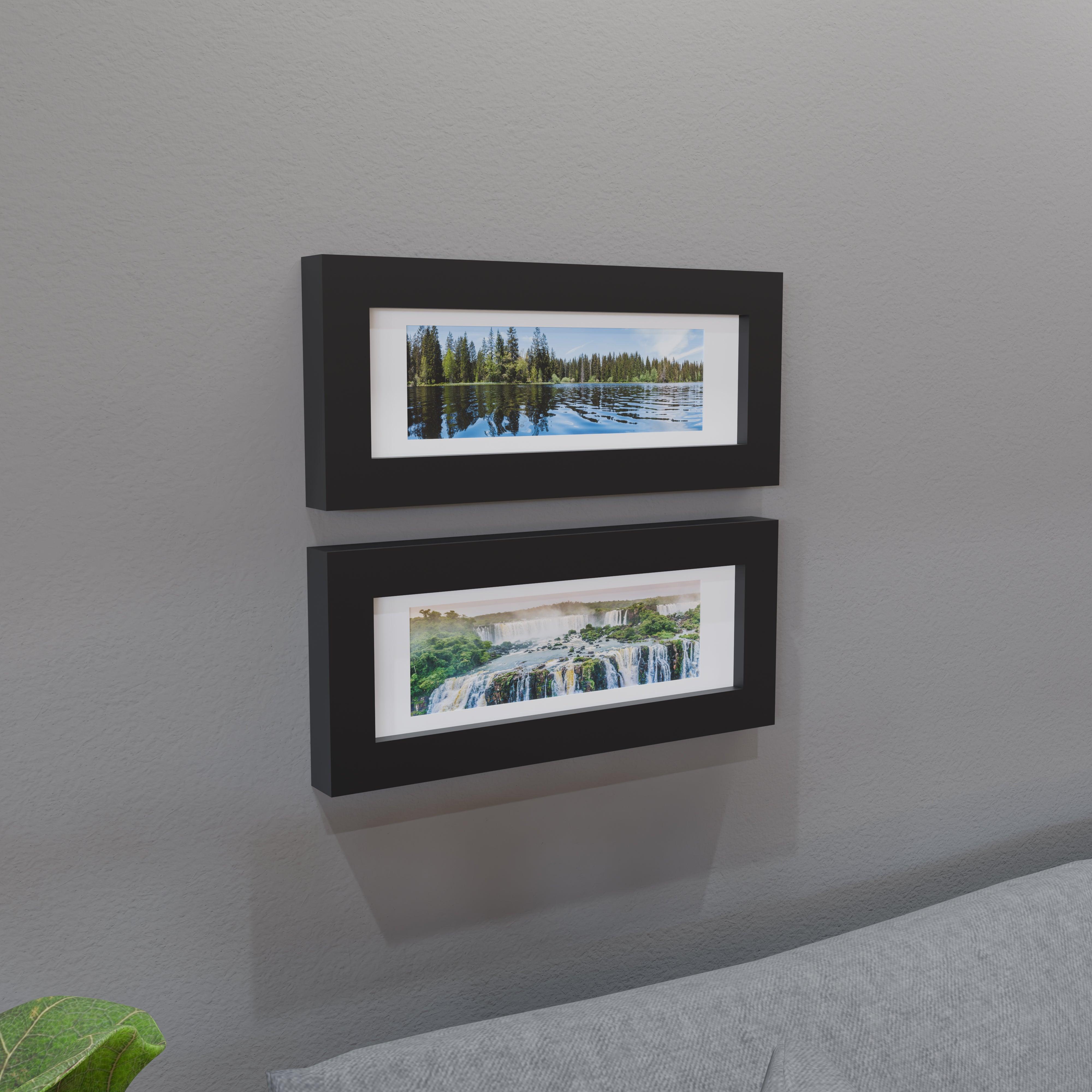 5x15 Matted Wood Frame - Signature Glass