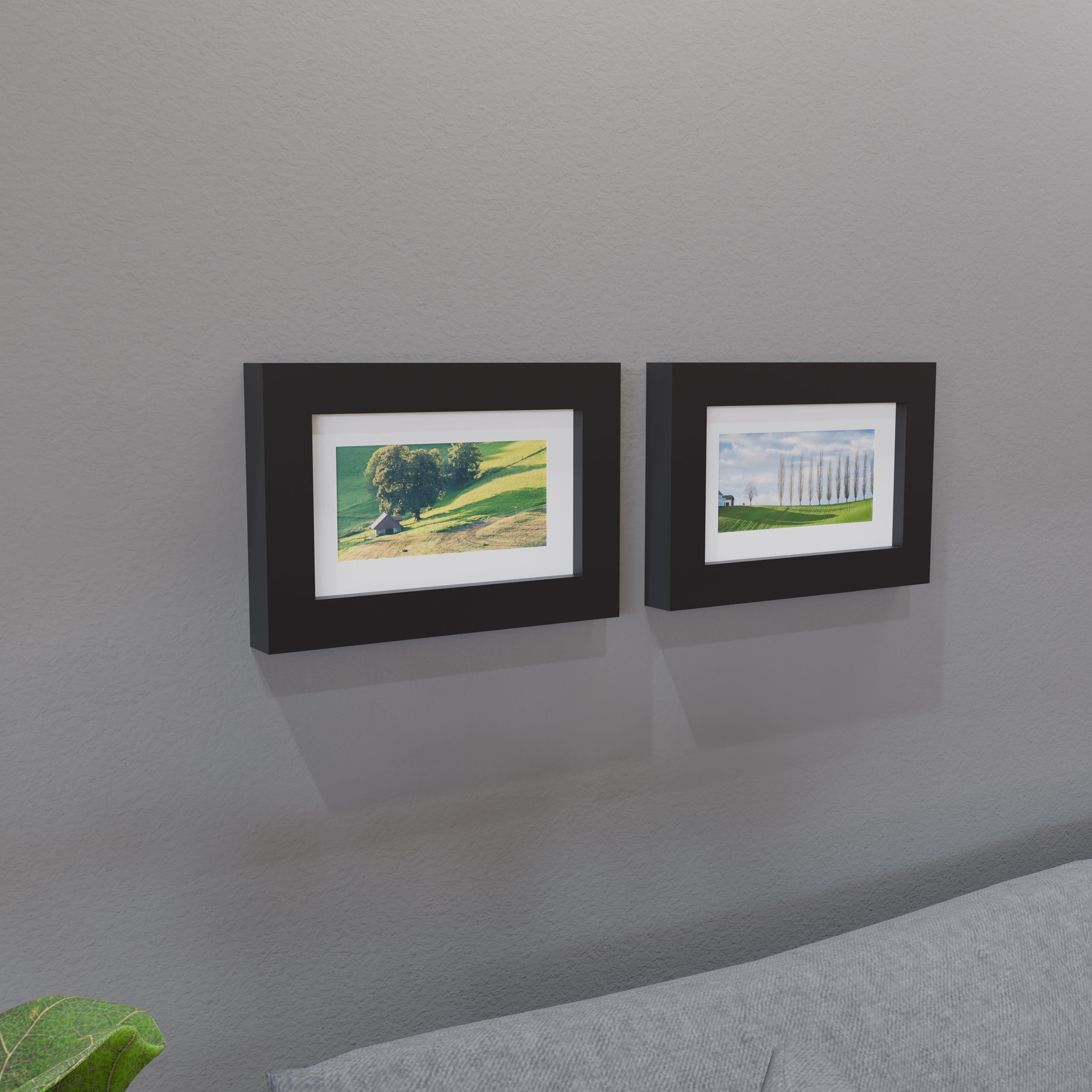 6x10 Matted Wood Frame - Signature Glass