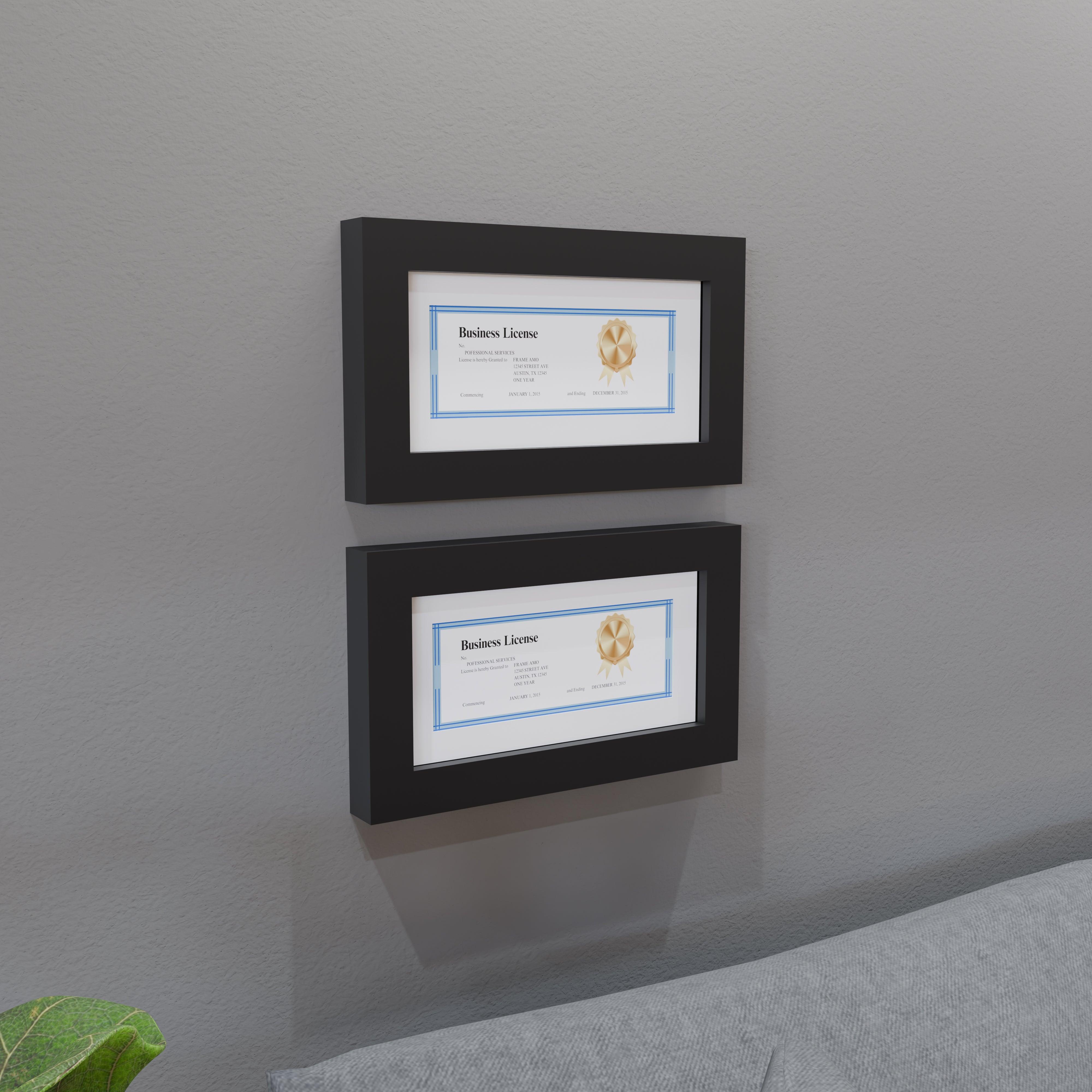 6x12 Matted Wood Frame - Signature Glass
