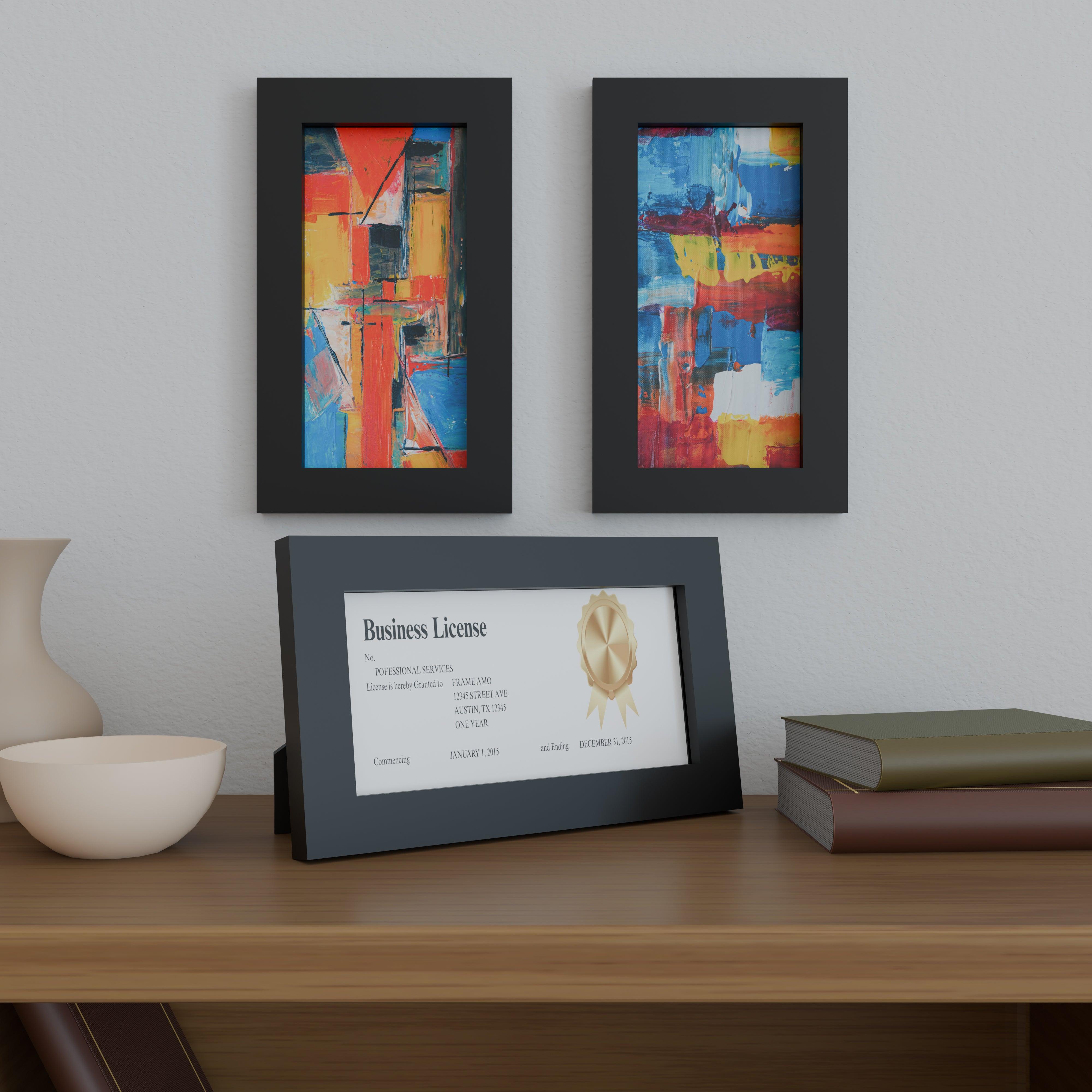 6x12 Matted Wood Frame - Signature Glass