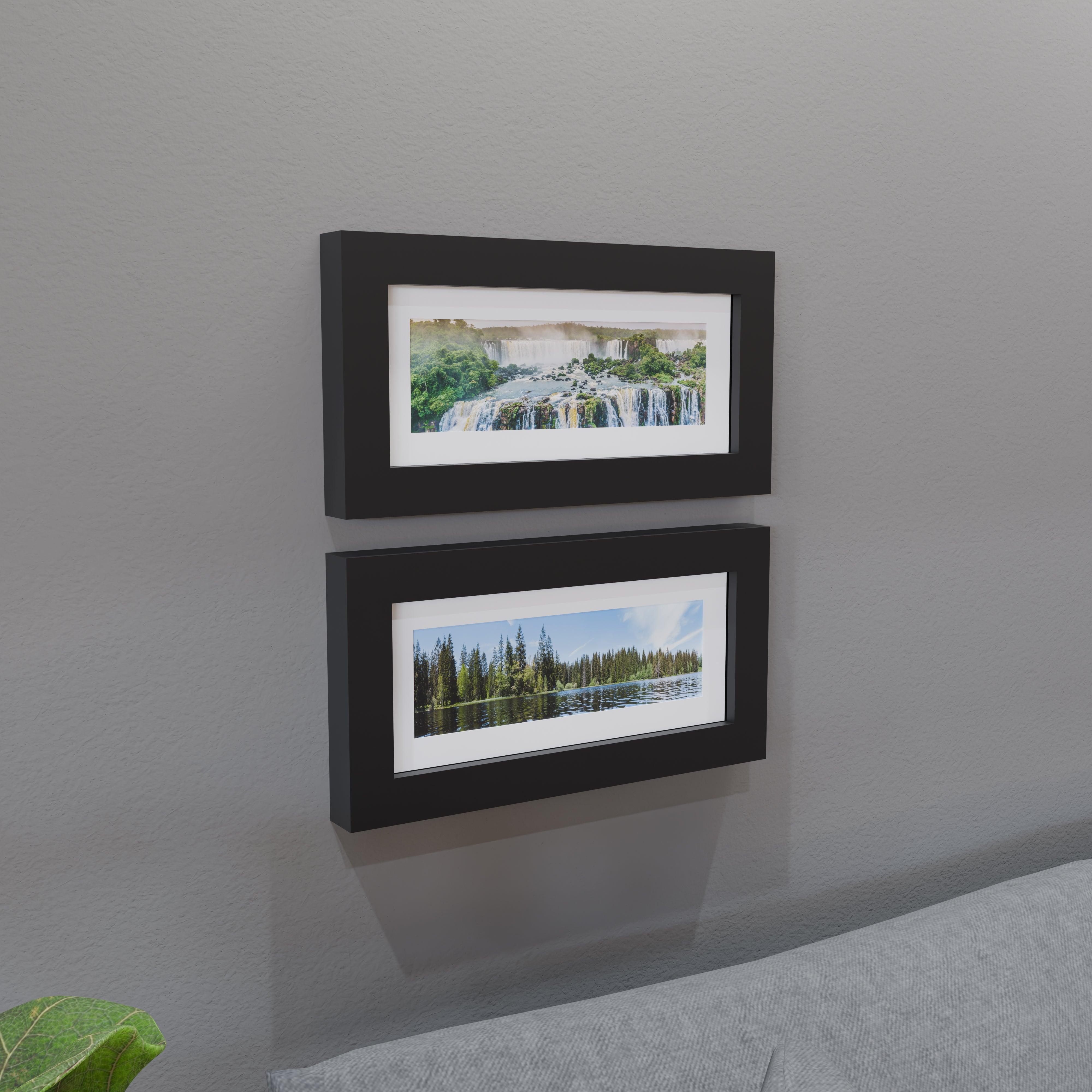 6x14 Matted Wood Frame - Signature Glass