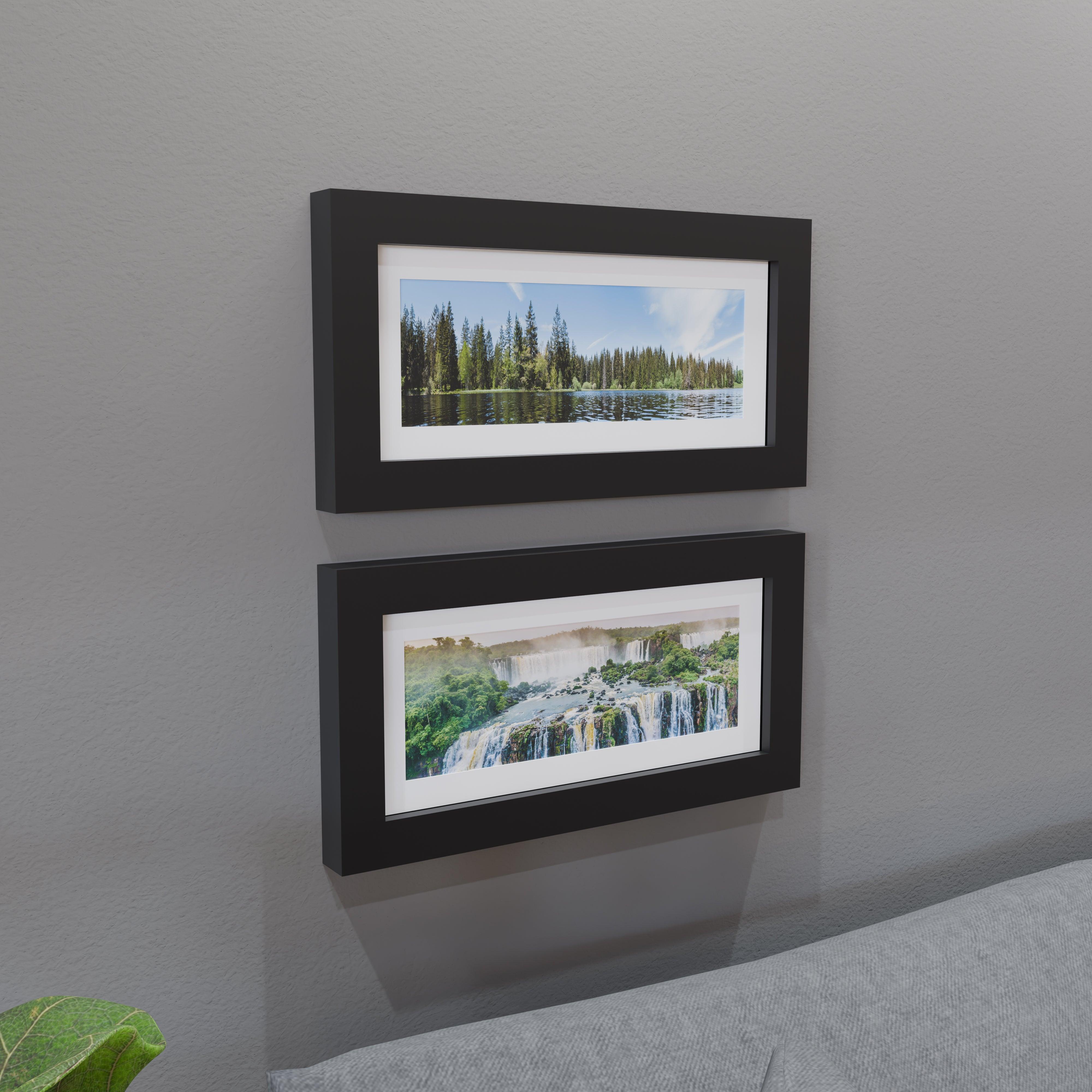 7x16 Matted Wood Frame - Signature Glass