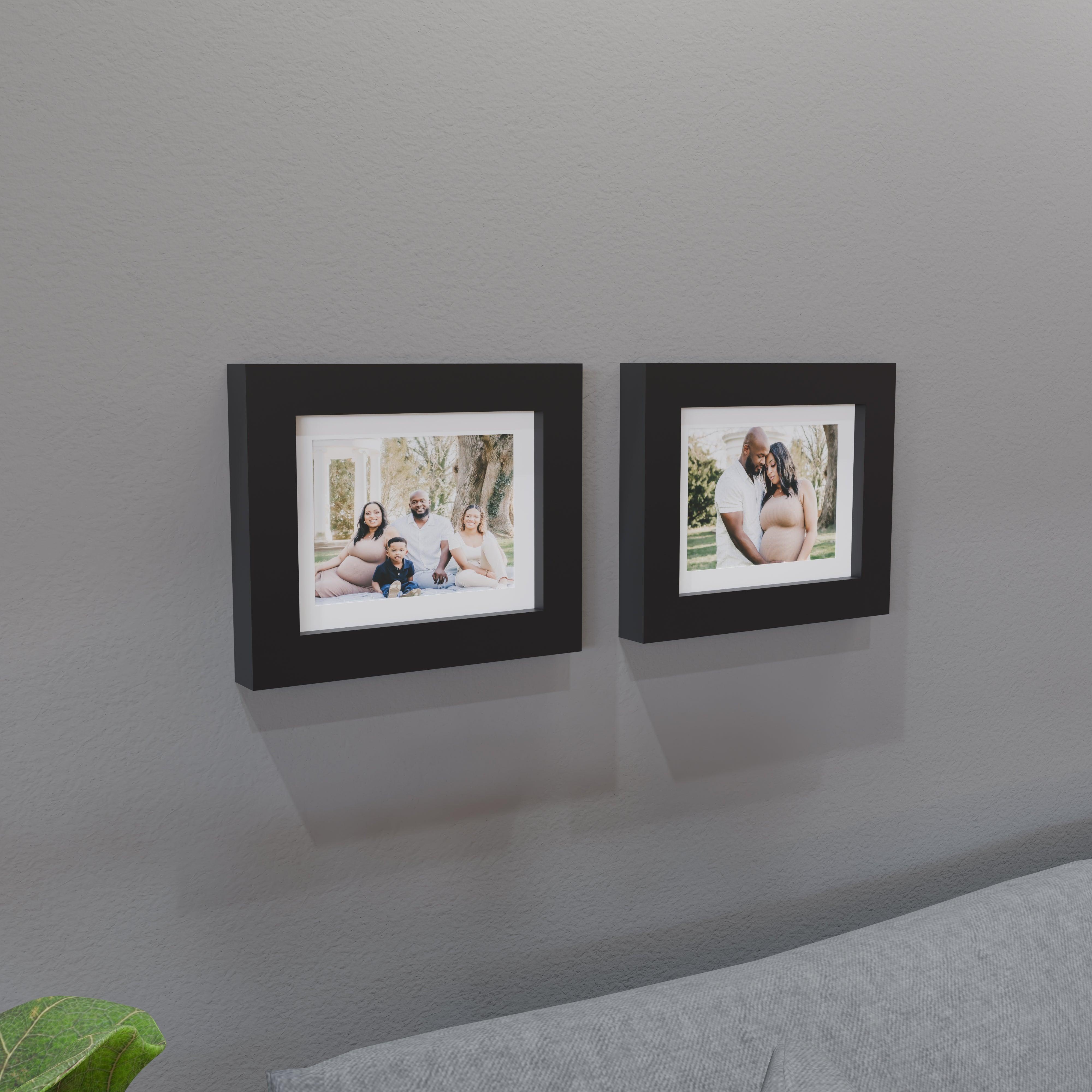7x9 Matted Wood Frame - Signature Glass