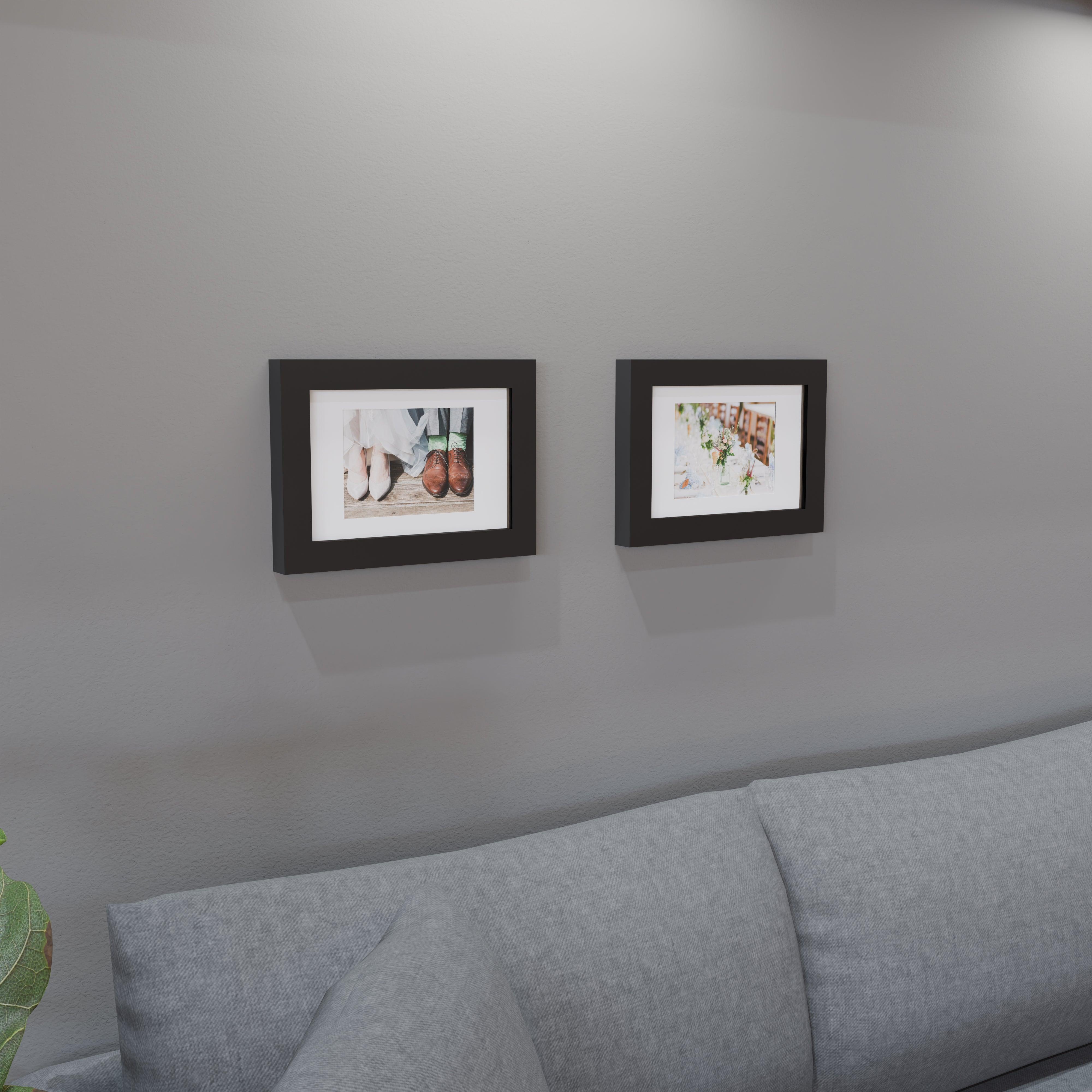 8x12 Matted Wood Frame - Signature Glass