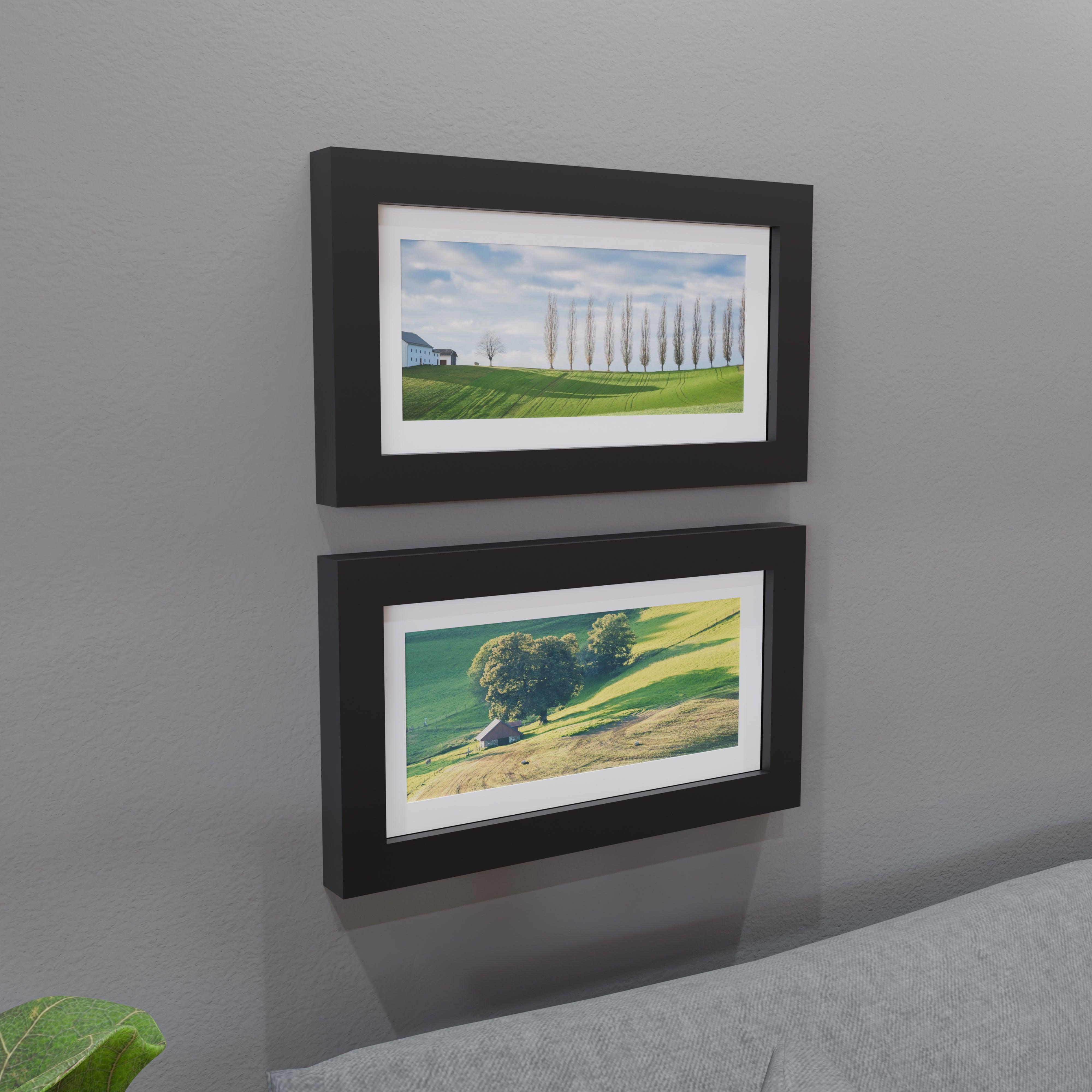 8x16 Matted Wood Frame - Signature Glass