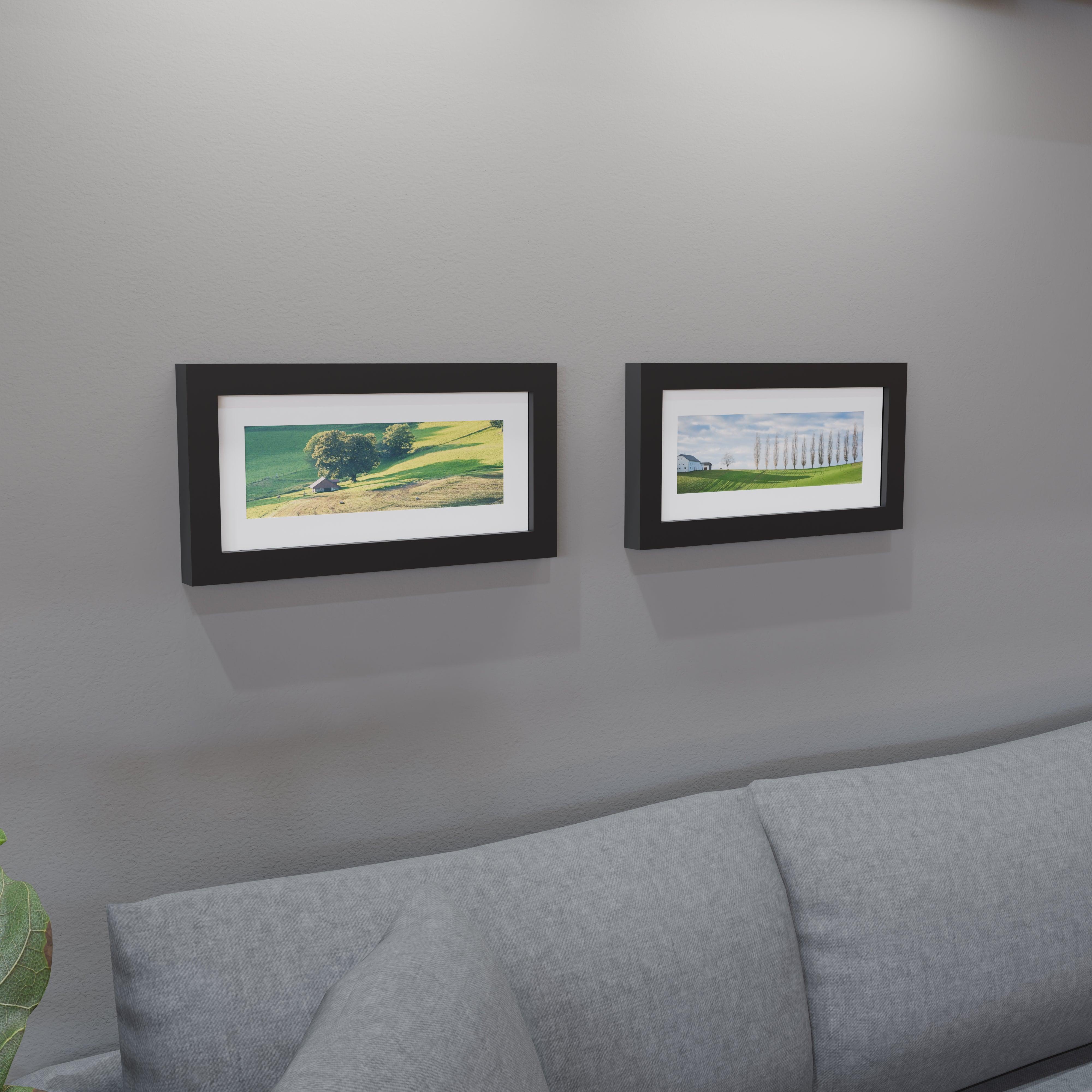8x18 Matted Wood Frame - Signature Glass