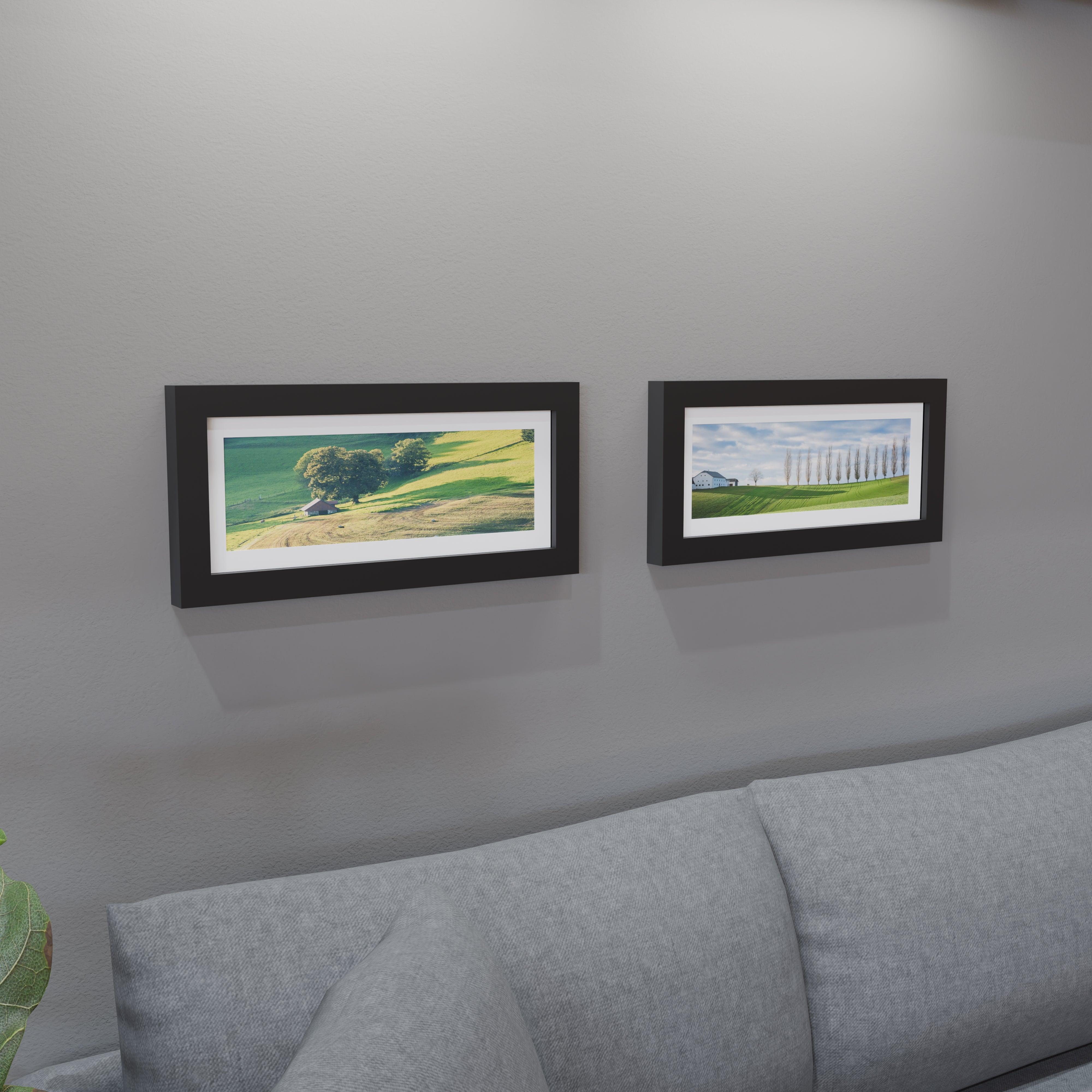 8x20 Matted Wood Frame - Signature Glass