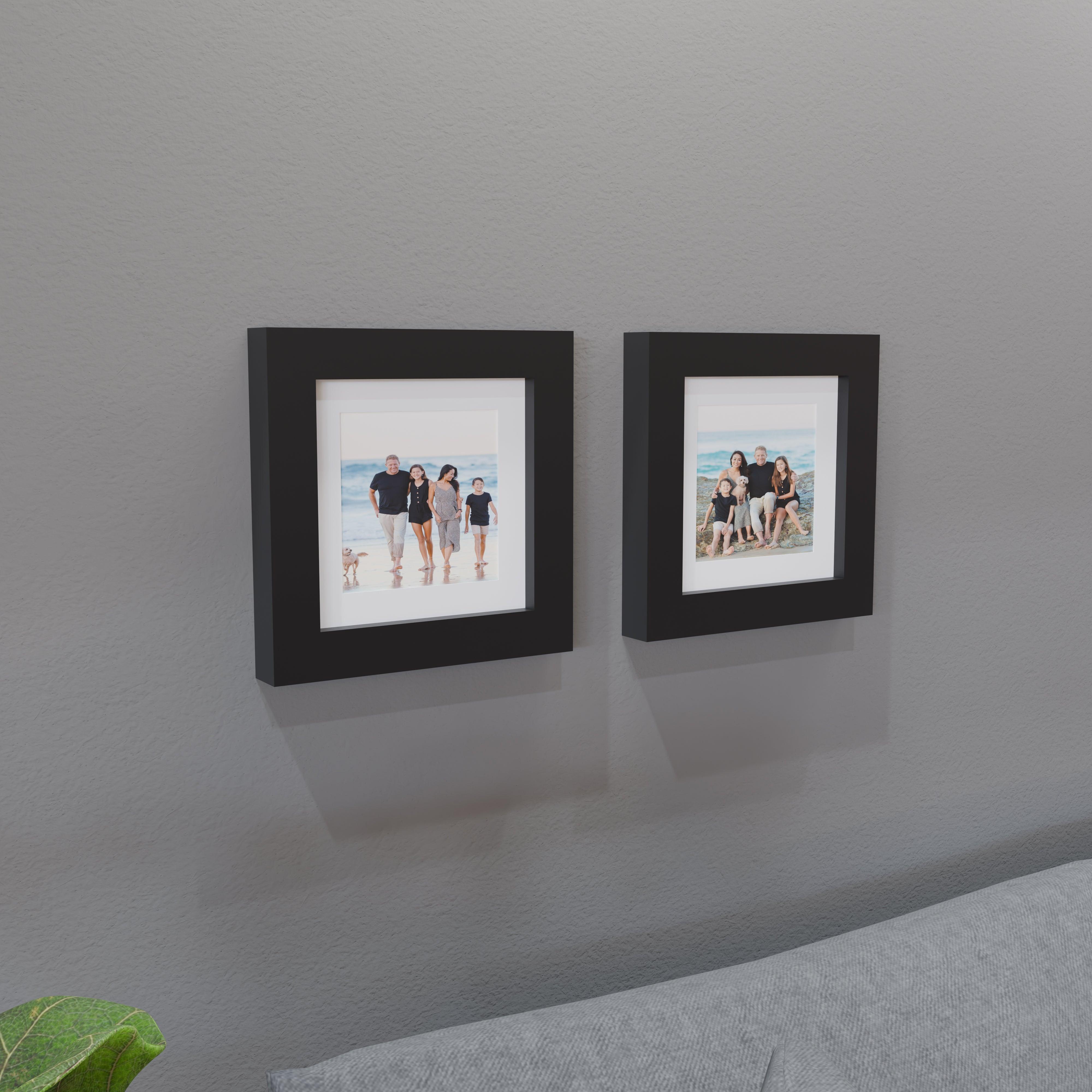 8x8 Matted Wood Frame - Signature Glass
