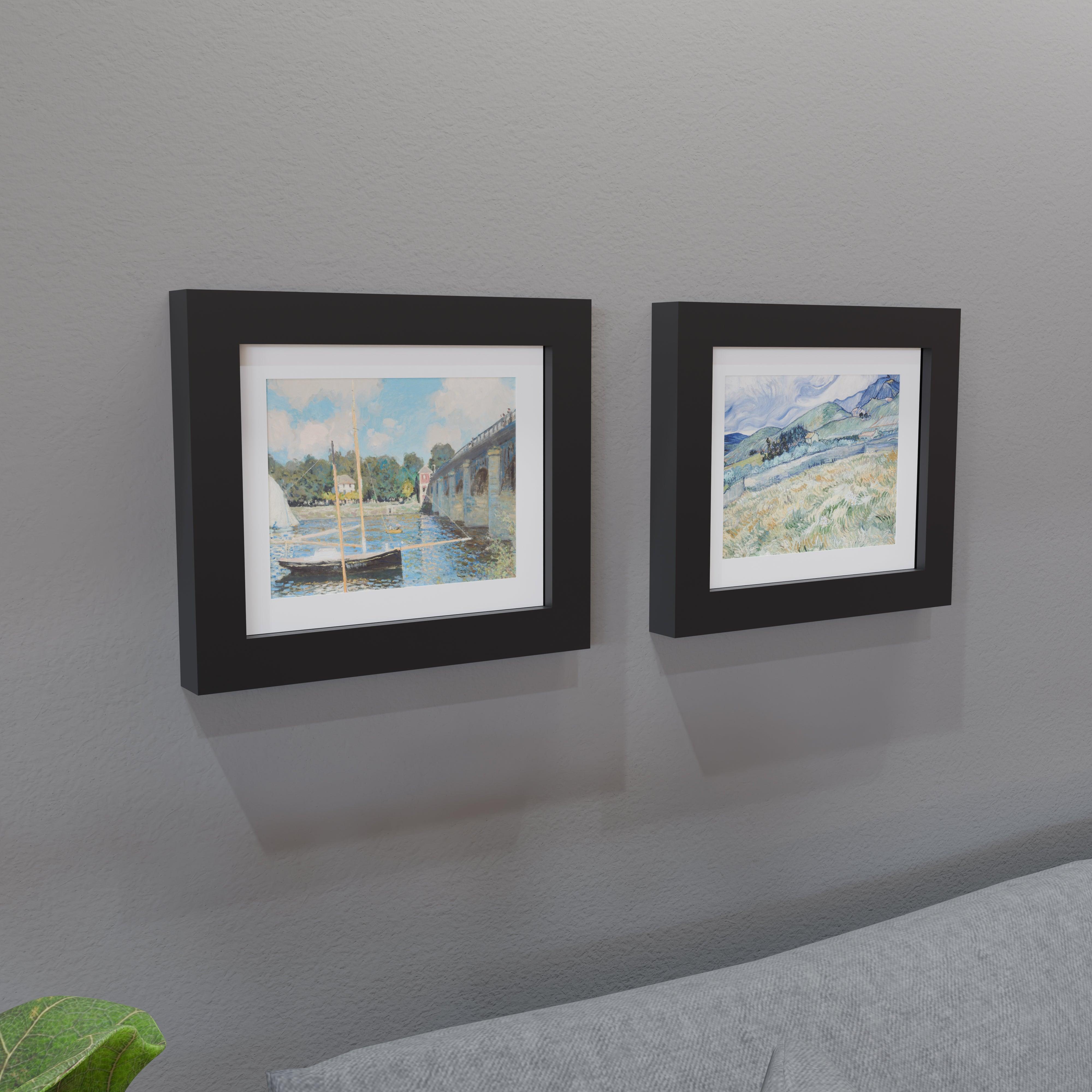 9x11 Matted Wood Frame - Signature Glass