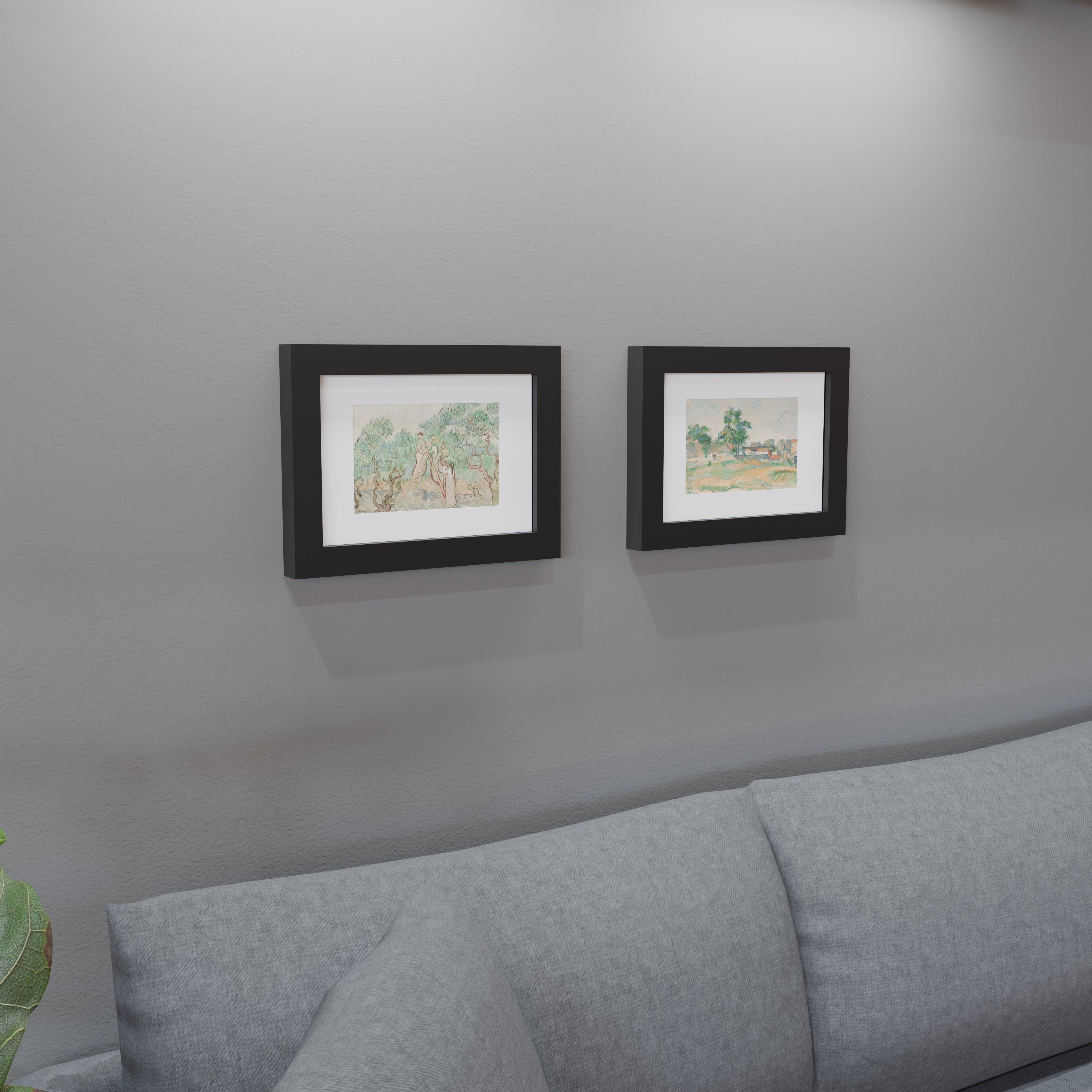 9x13 Matted Wood Frame - Signature Glass