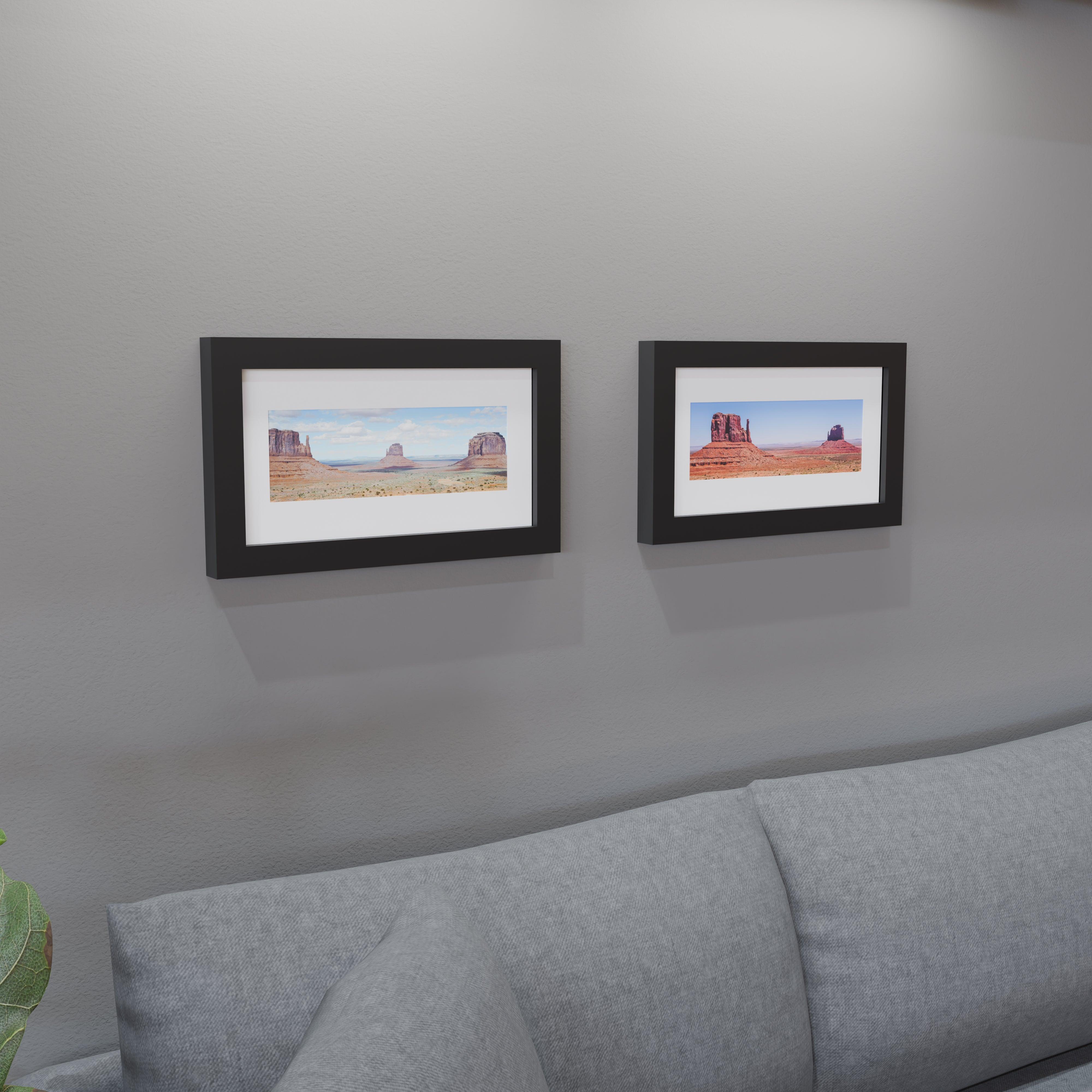 9x17 Matted Wood Frame - Signature Glass