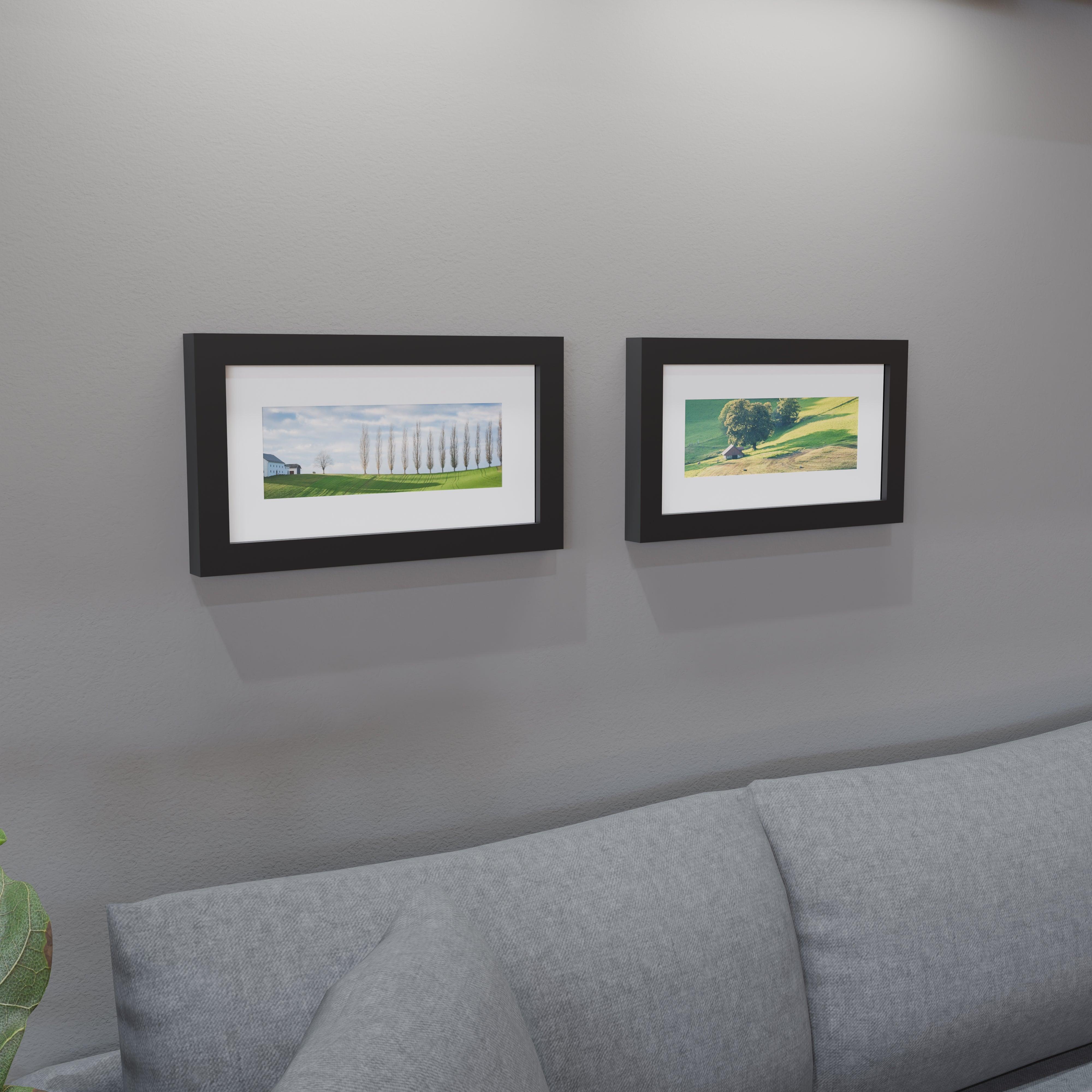 9x18 Matted Wood Frame - Signature Glass