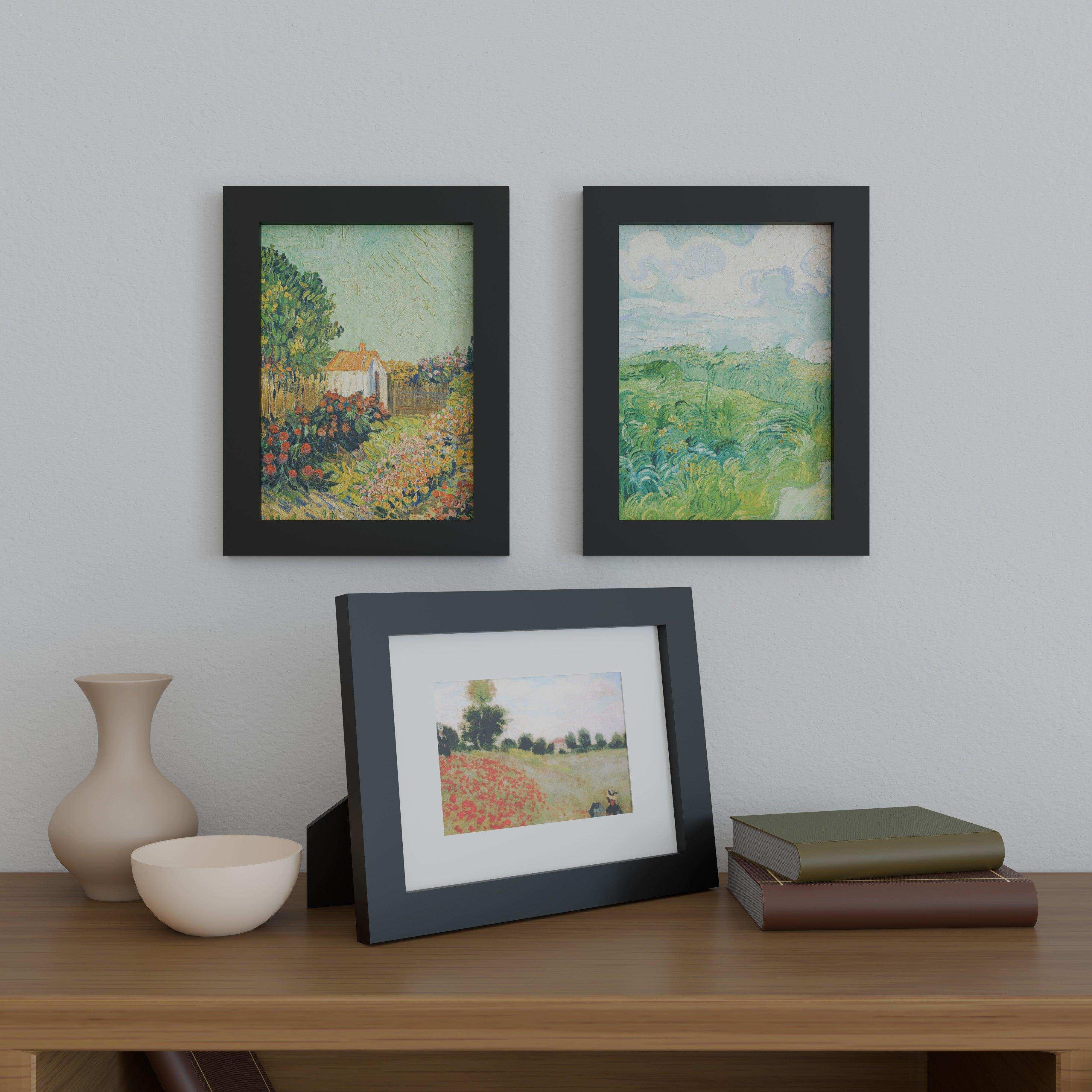 9.5x13 Matted Wood Frame - Signature Glass