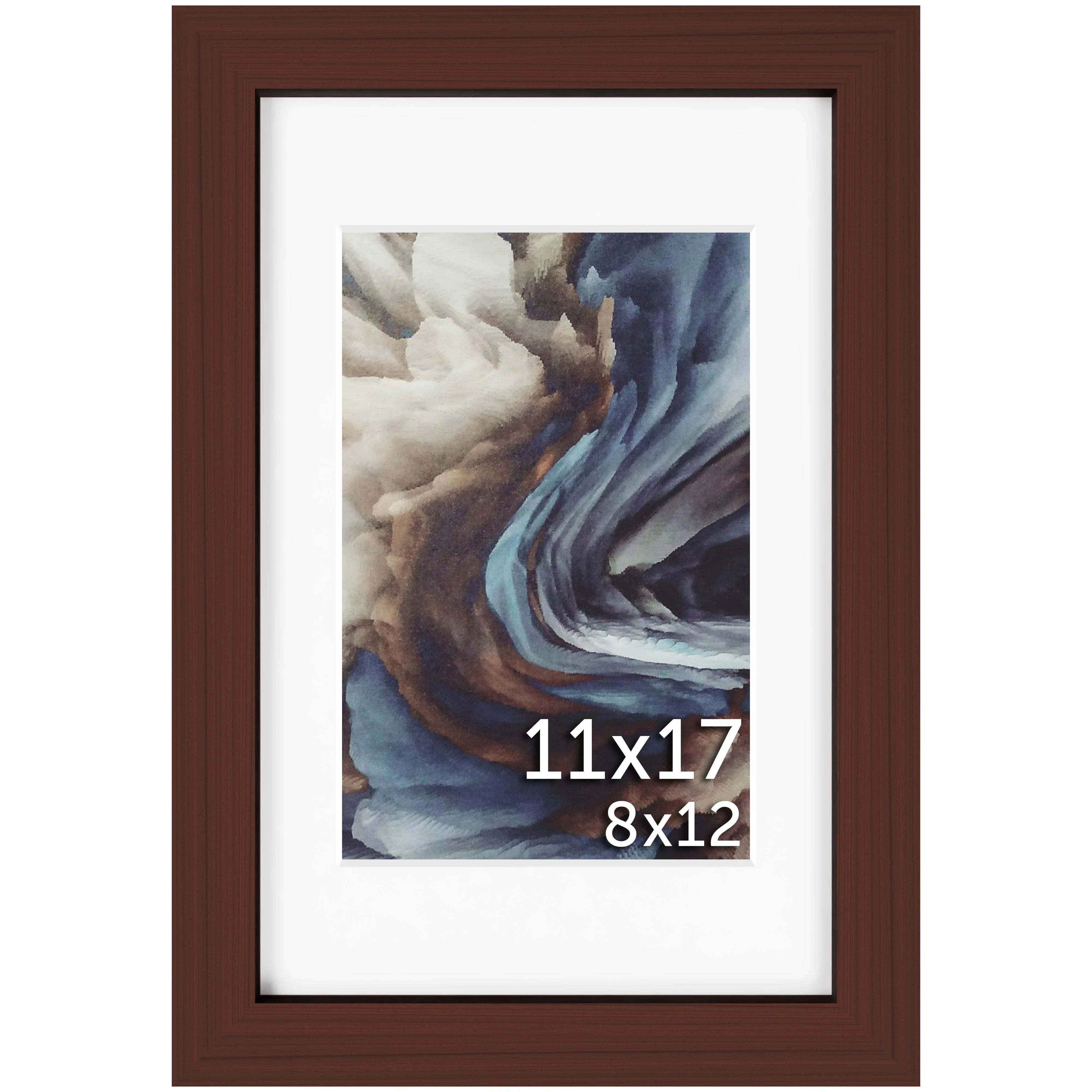 11x17 Matted Wood Frame - Signature Glass
