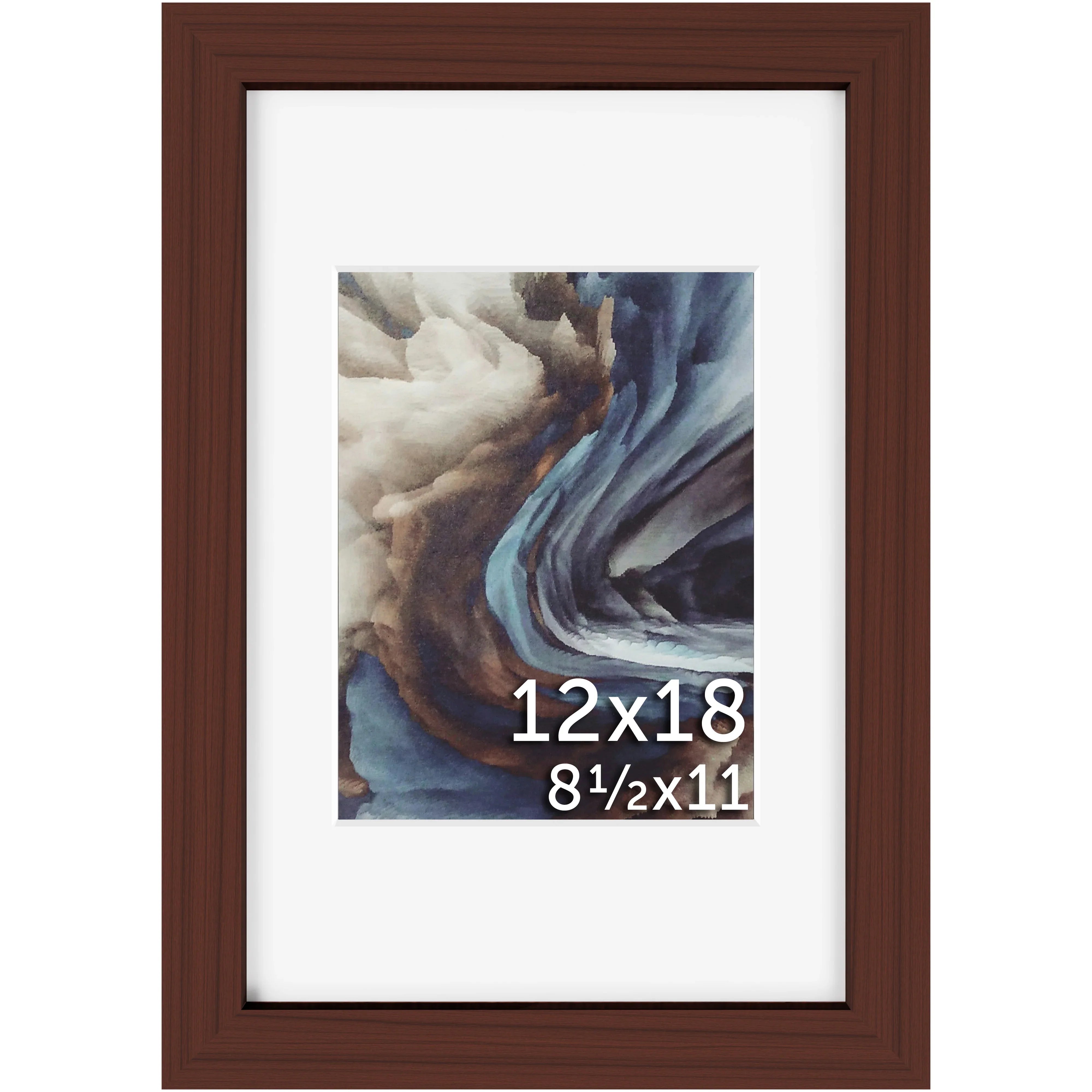 12x18 Matted Wood Frame - Signature Glass