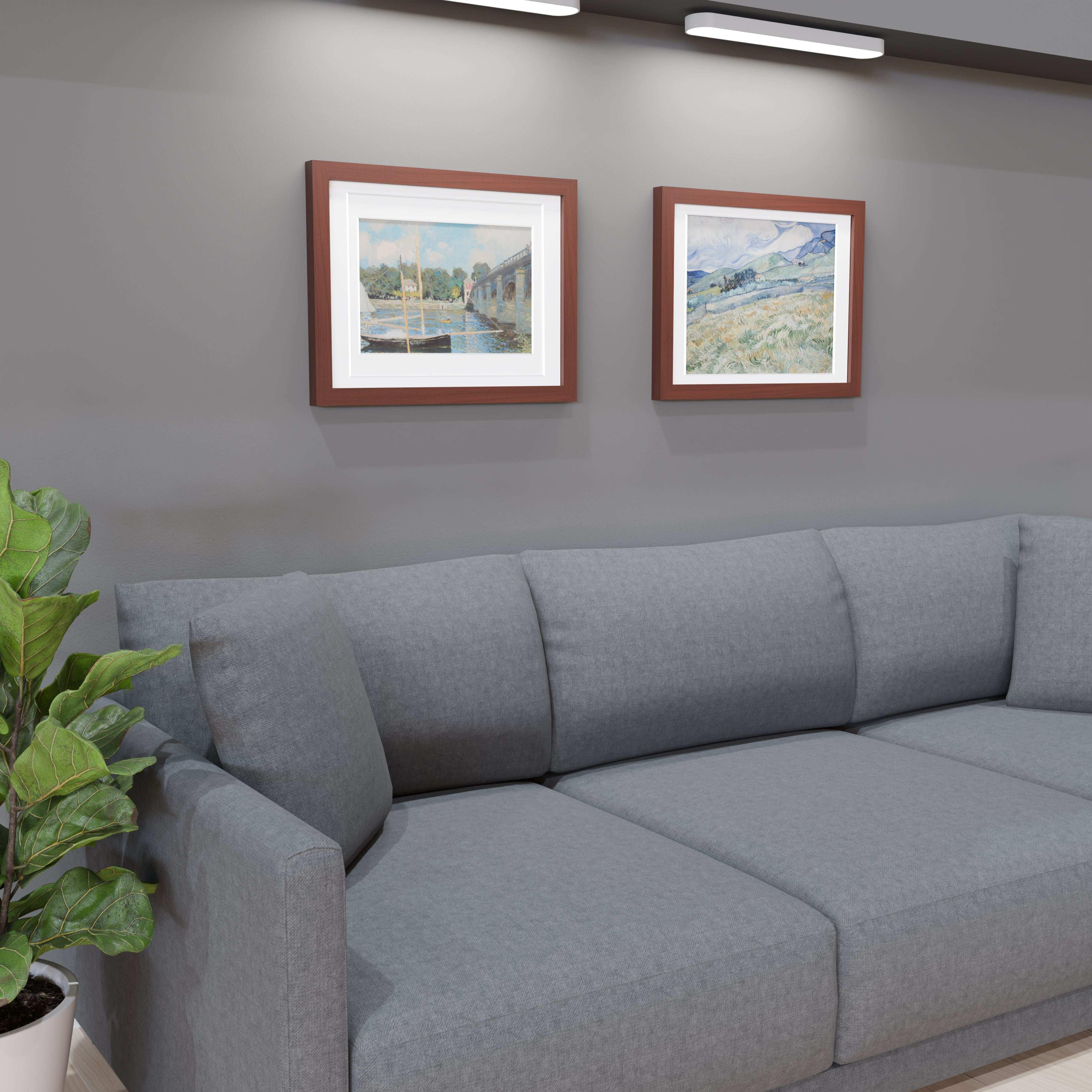 18x24 Wood Frame Double Matted to 16x20 and 12x18 - Glass