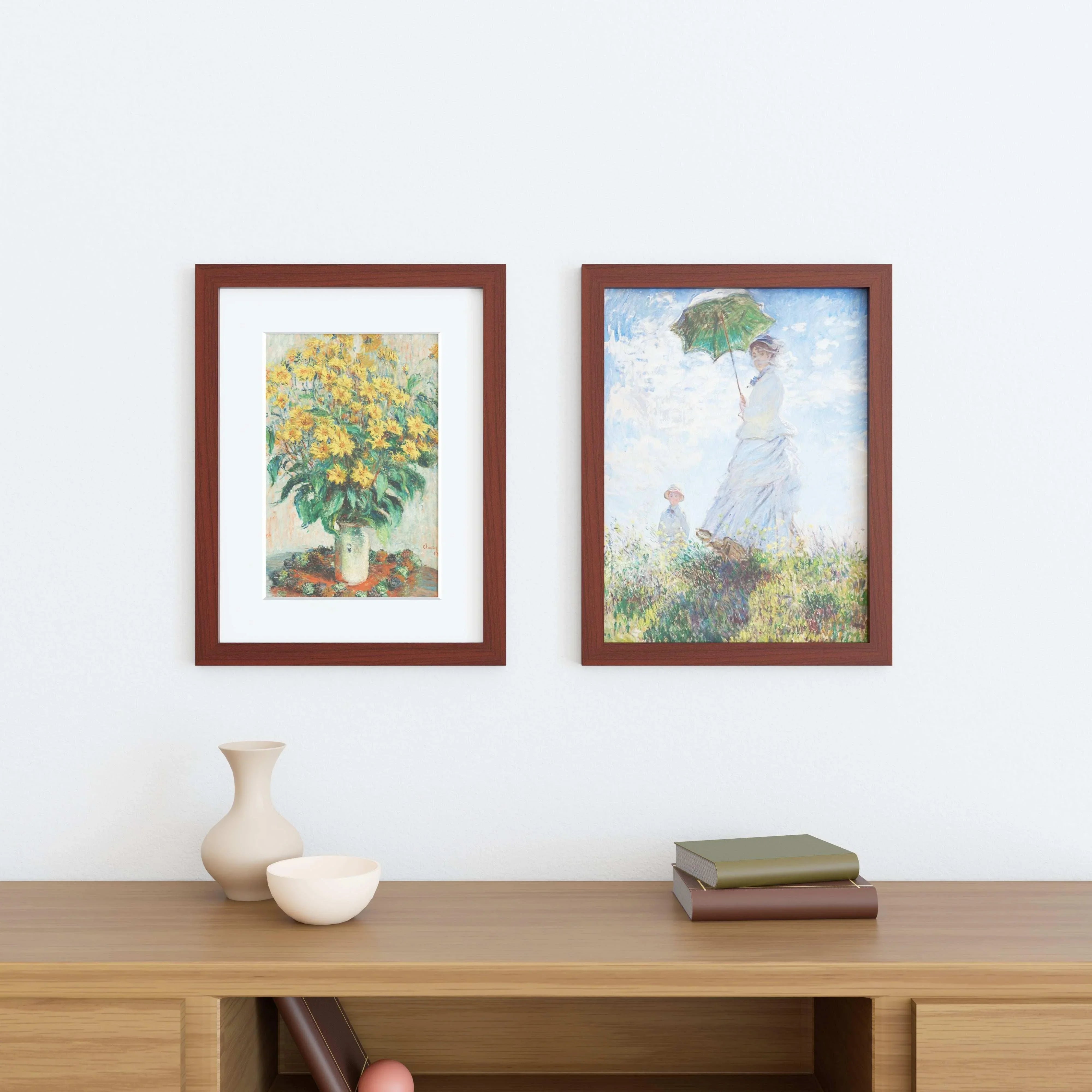 18x24 Wood Frame Double Matted to 16x20 and 12x18 - Glass