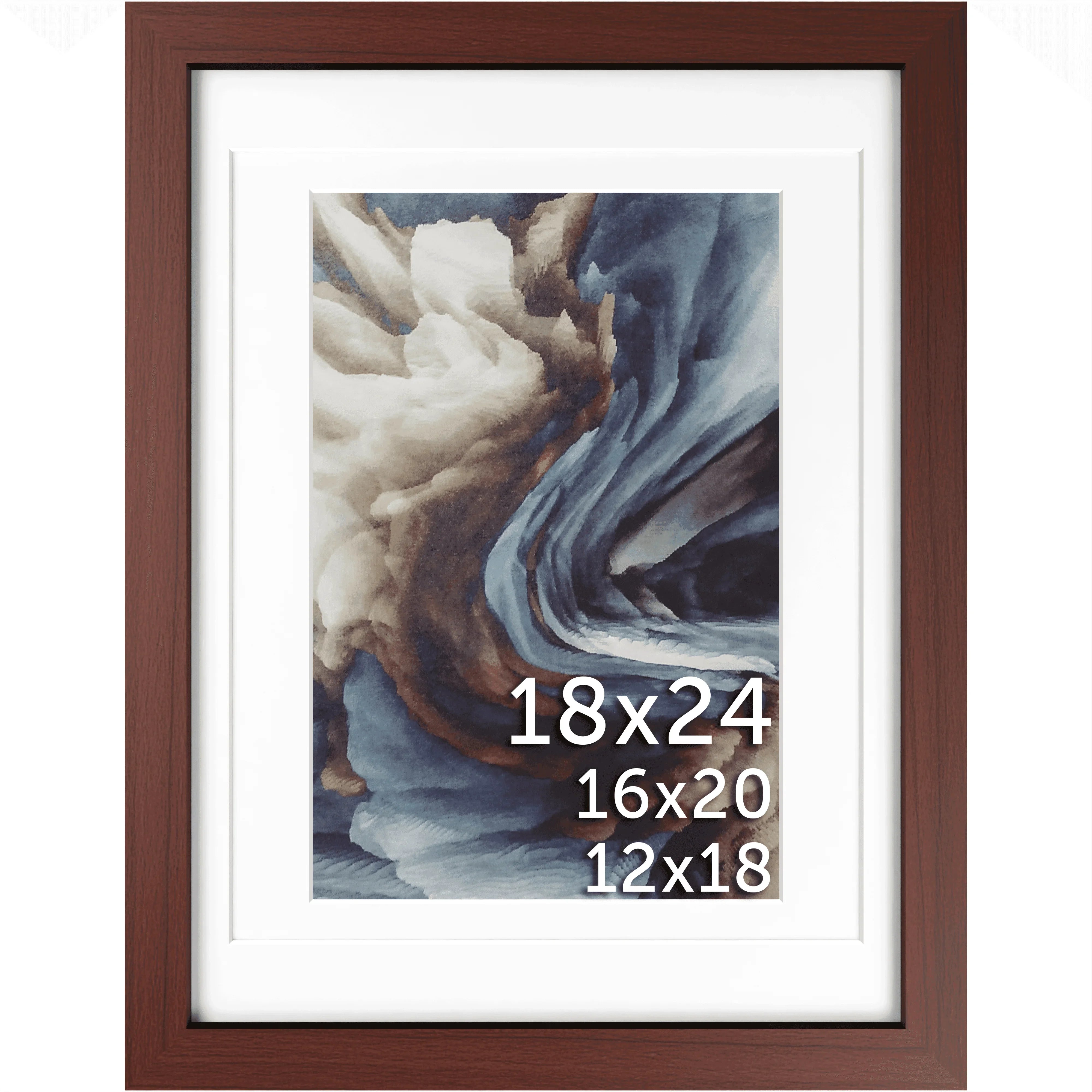 18x24 Multi-Mat Wood Frame - Signature Glass