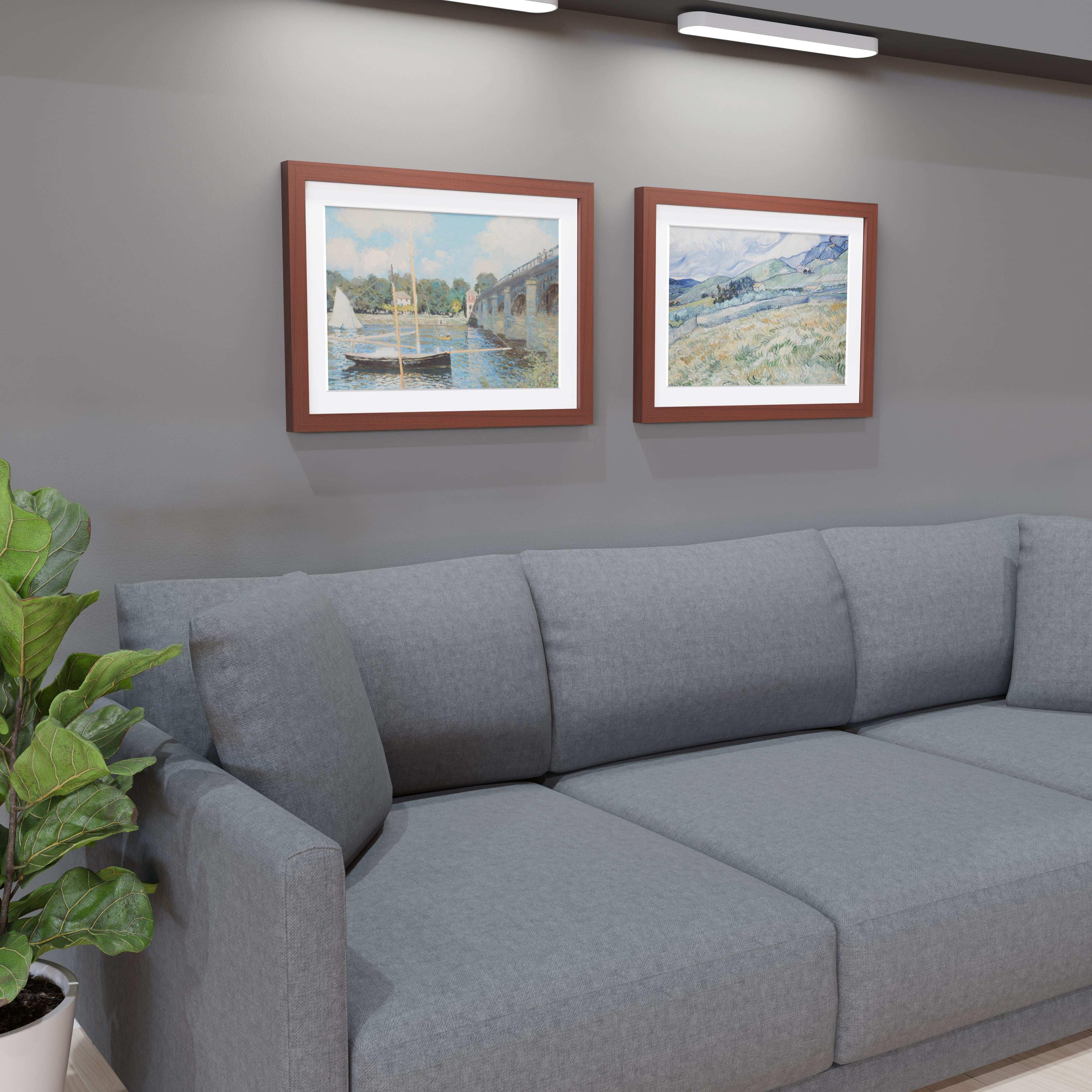 20x28 Wood Frame Matted to 16x24 - Glass