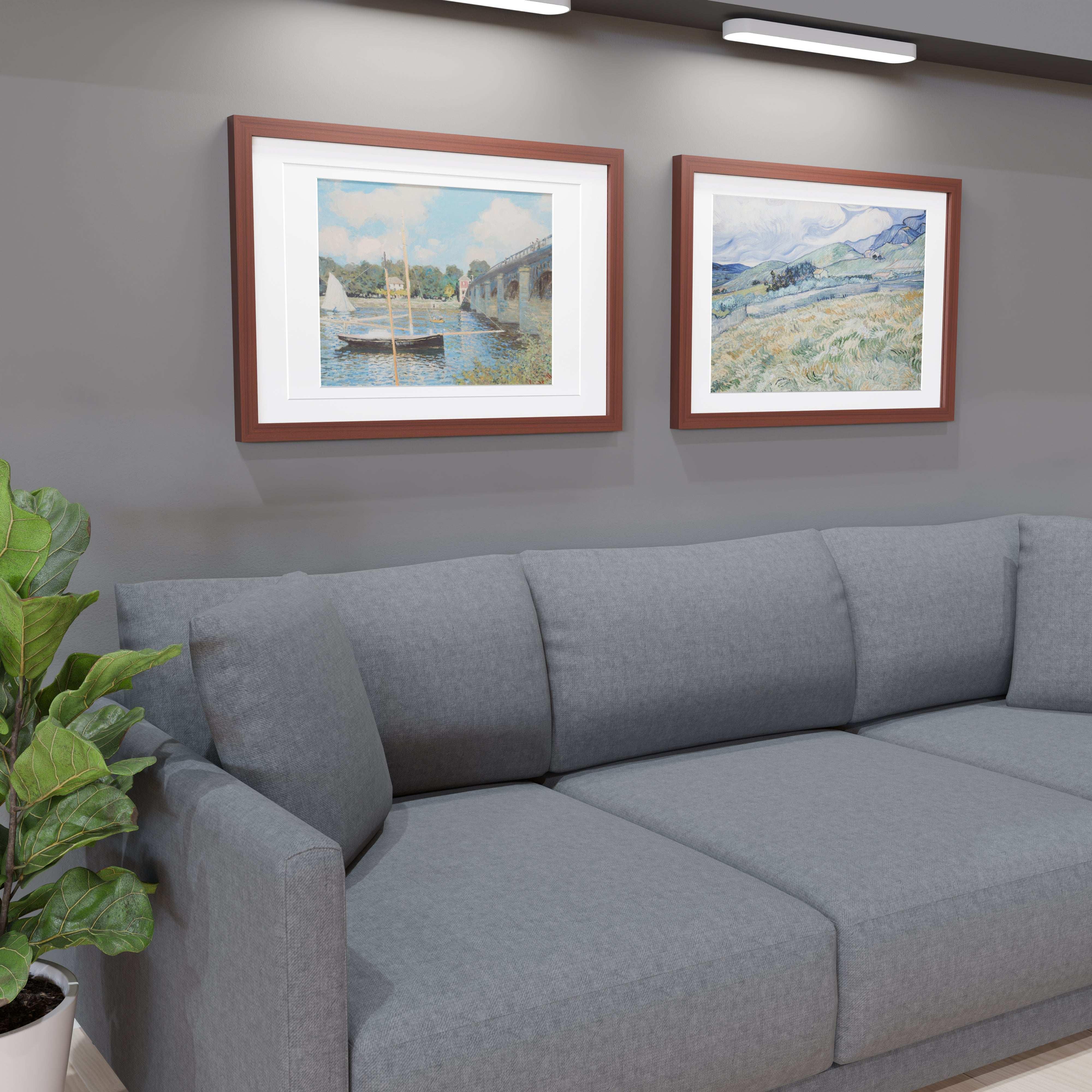 24x36 Wood Frame Double Matted to 20x30 and 18x24 - Glass