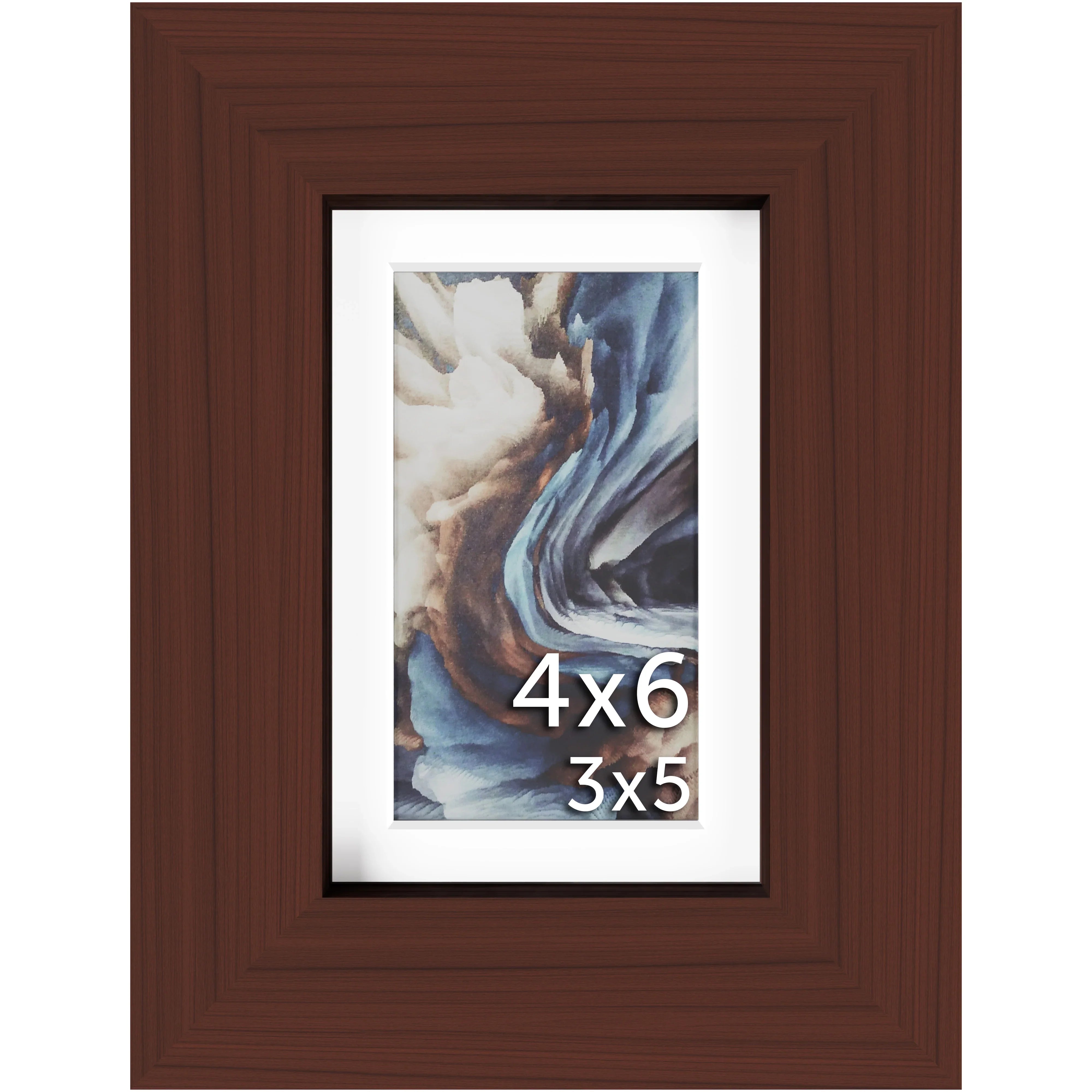 4x6 Matted Wood Frame - Signature Glass