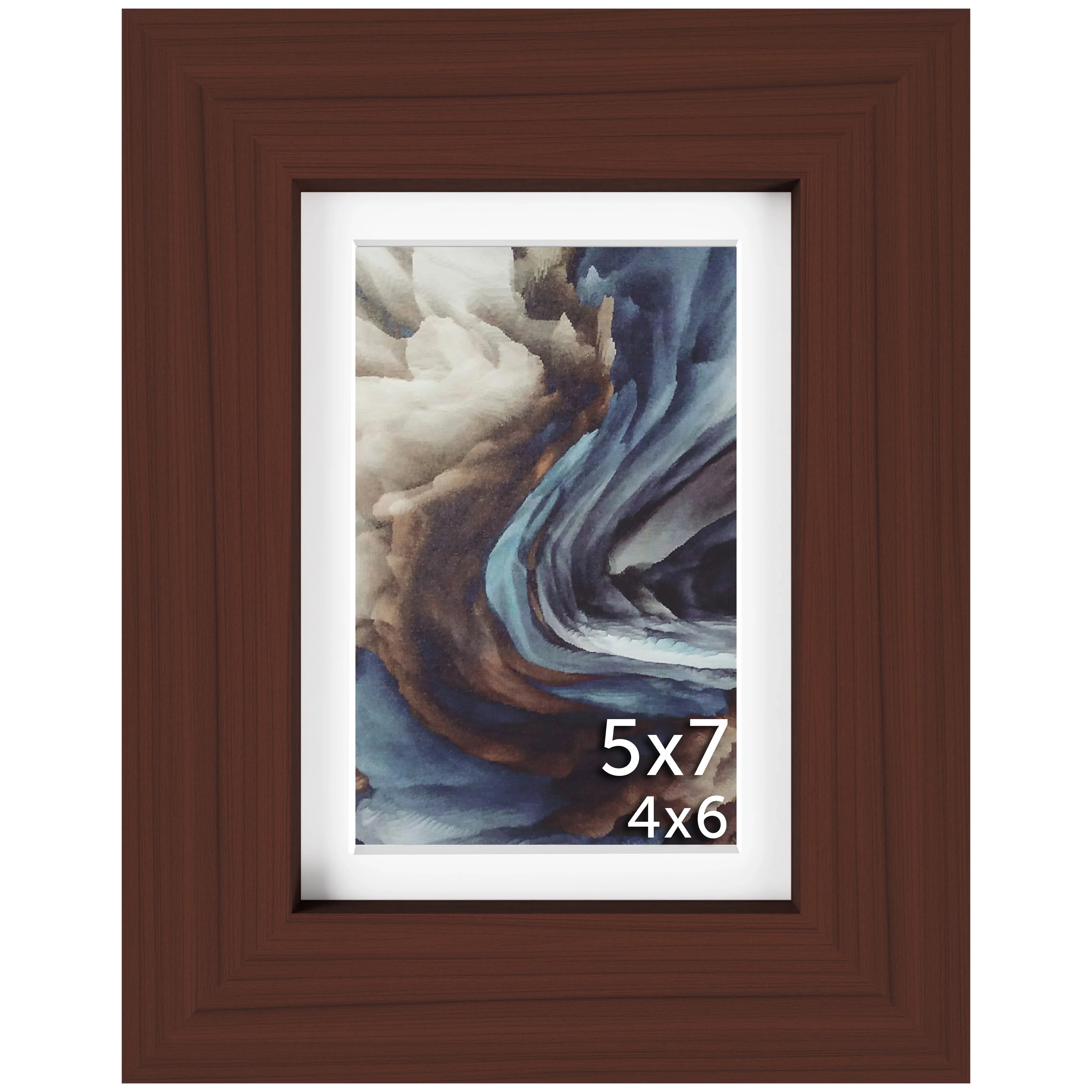 5x7 Marco Foto Madera Mate